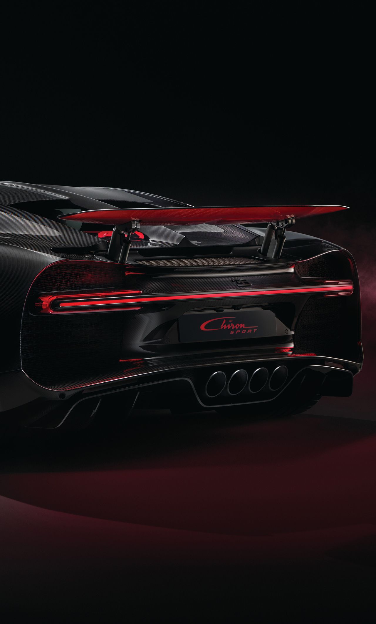 Red Bugatti Chiron Sport Rear View iPhone HD 4k Wallpaper, Image, Background, Photo and Picture