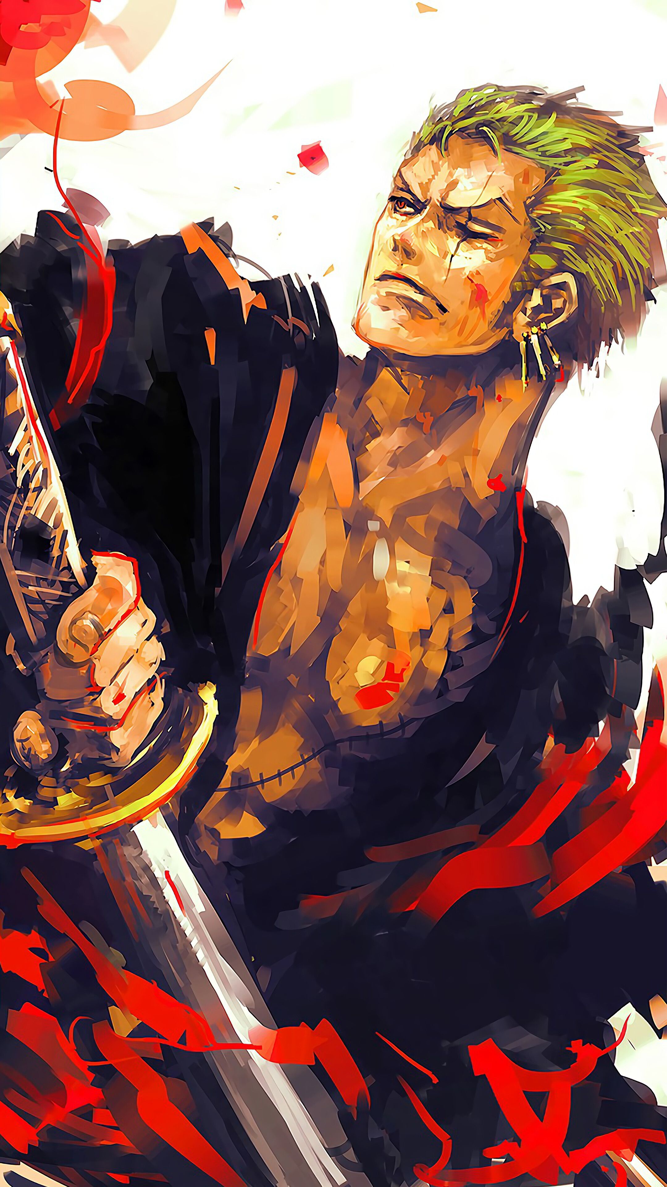 Zoro, Art, One Piece, 4K phone HD Wallpaper, Image, Background, Photo and Picture. Mocah HD Wallpaper
