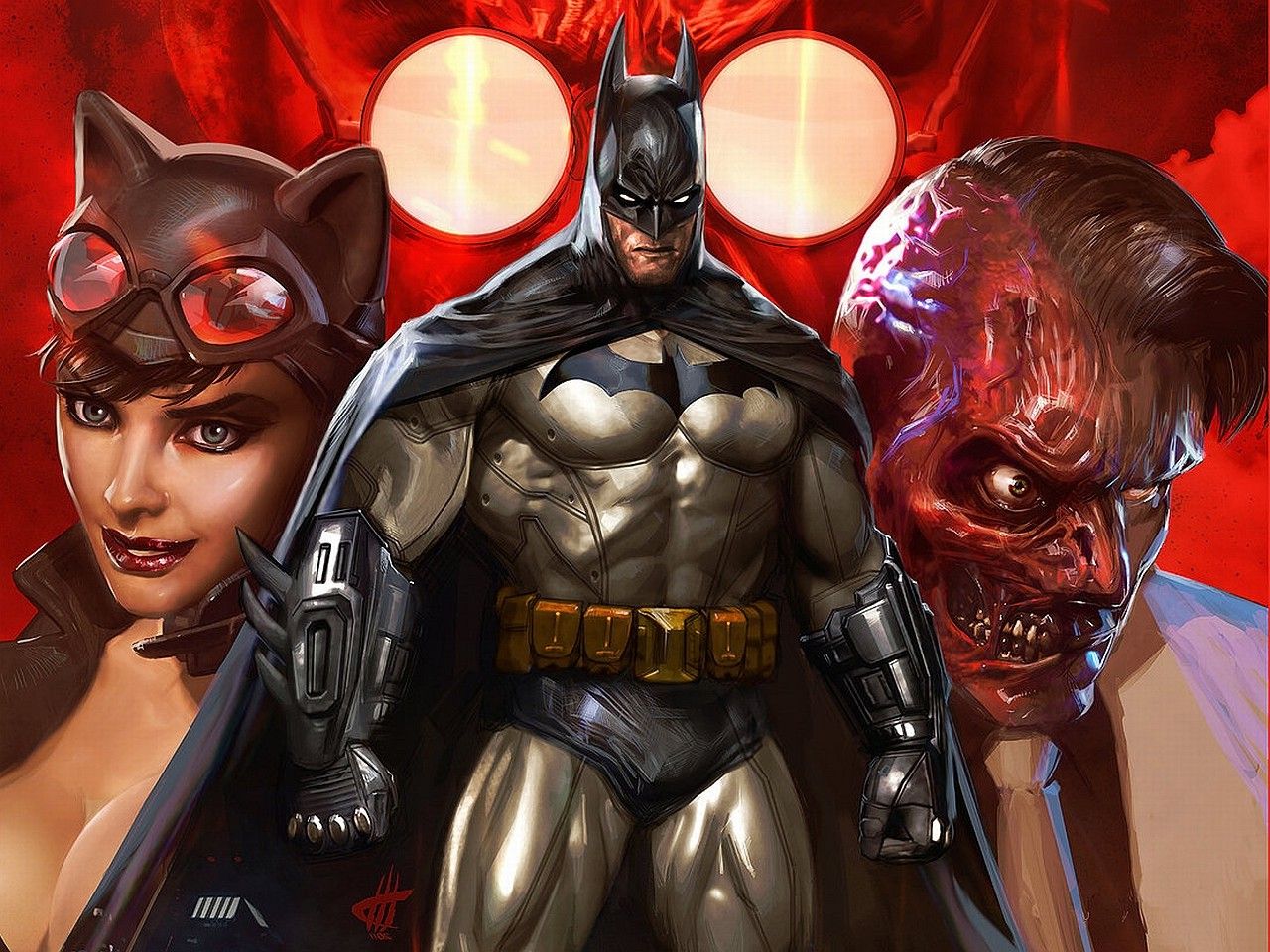 Batman, DC Comics, Catwoman, Two Face, Hugo Strange Wallpaper HD / Desktop and Mobile Background