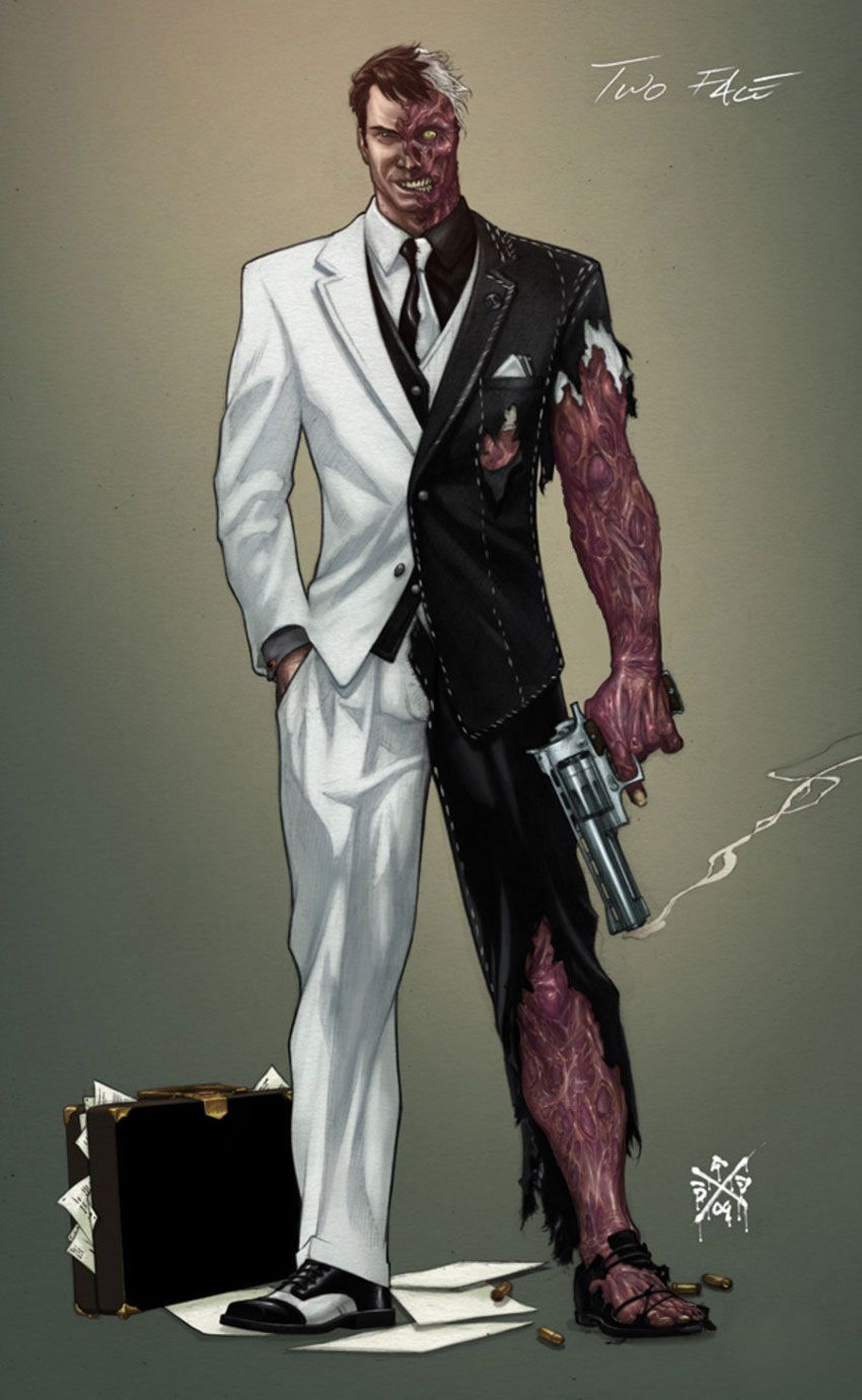 Two Face & Art: Arkham City. Two Face Batman, Two Faces, Two Face Costume