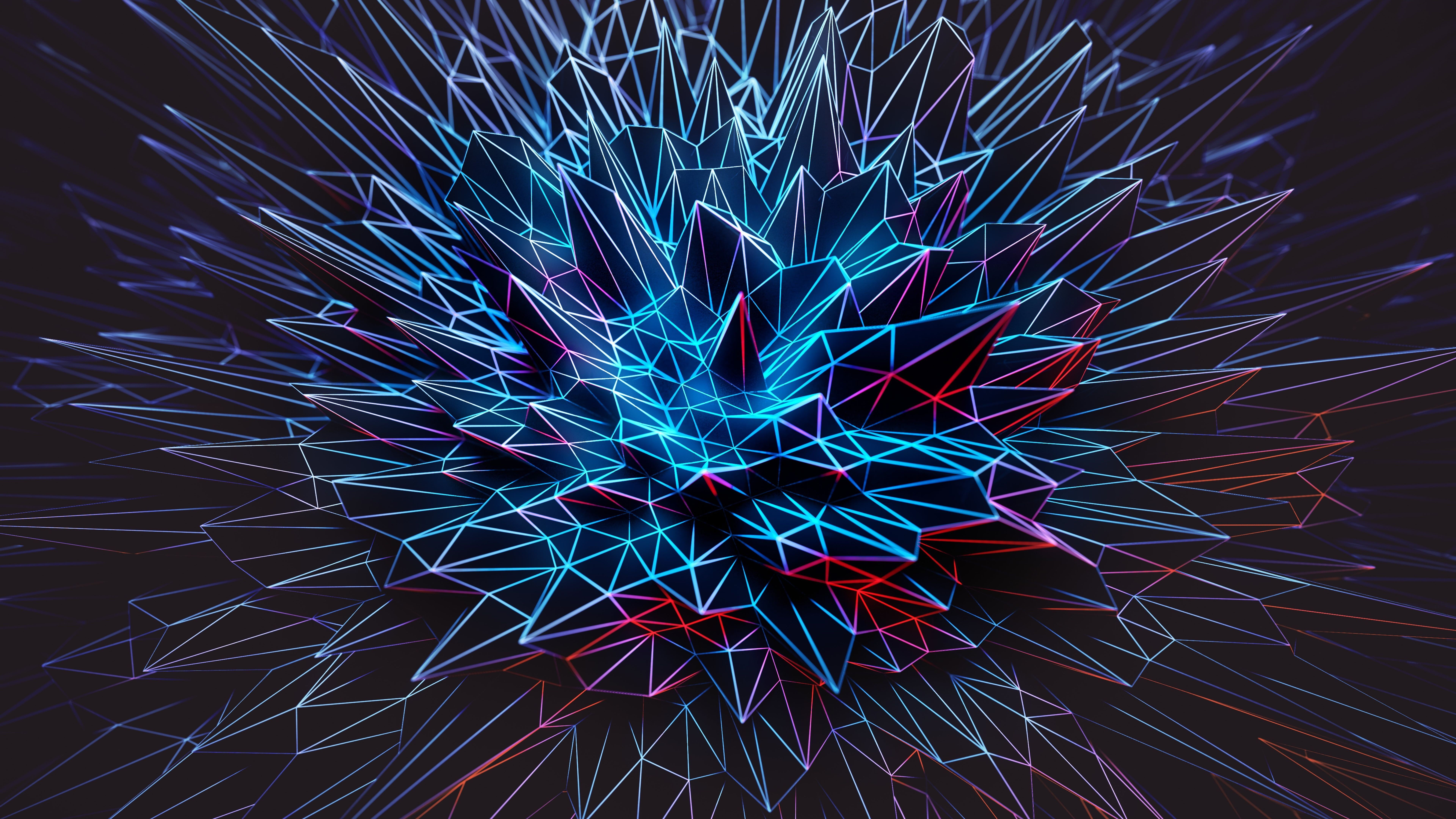 8k uhd d digital art abstract art k #polygonal #spike #spikes #blue electric blue #darkness #graphics graphic. Artistic wallpaper, Dark wallpaper, Digital art