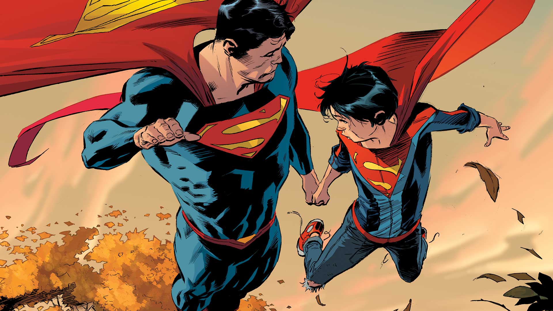 Superman and his son HD Wallpaper