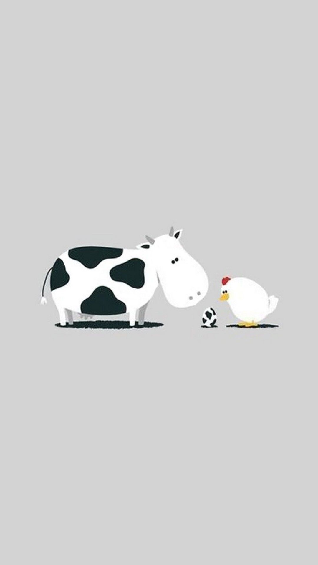 Funny Cartoon iPhone Wallpaper. Cartoon cow, Cartoon wallpaper, Cow illustration