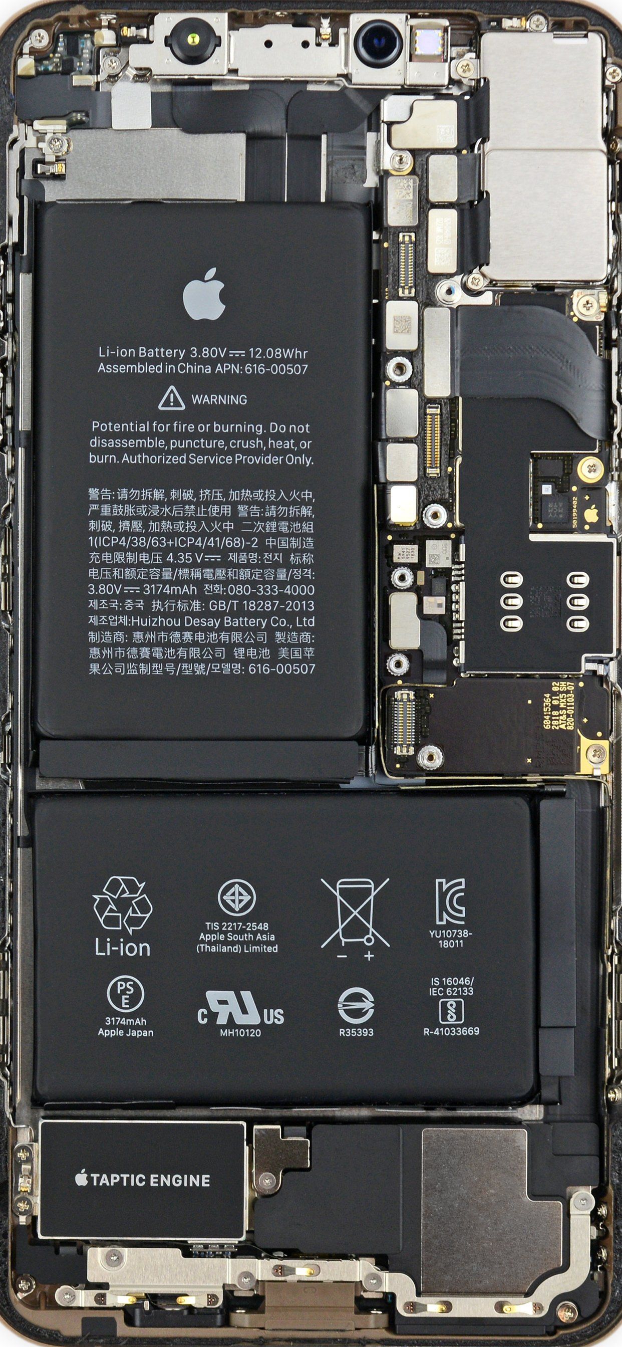 Double the iPhone XS Teardowns = Double the Wallpaper