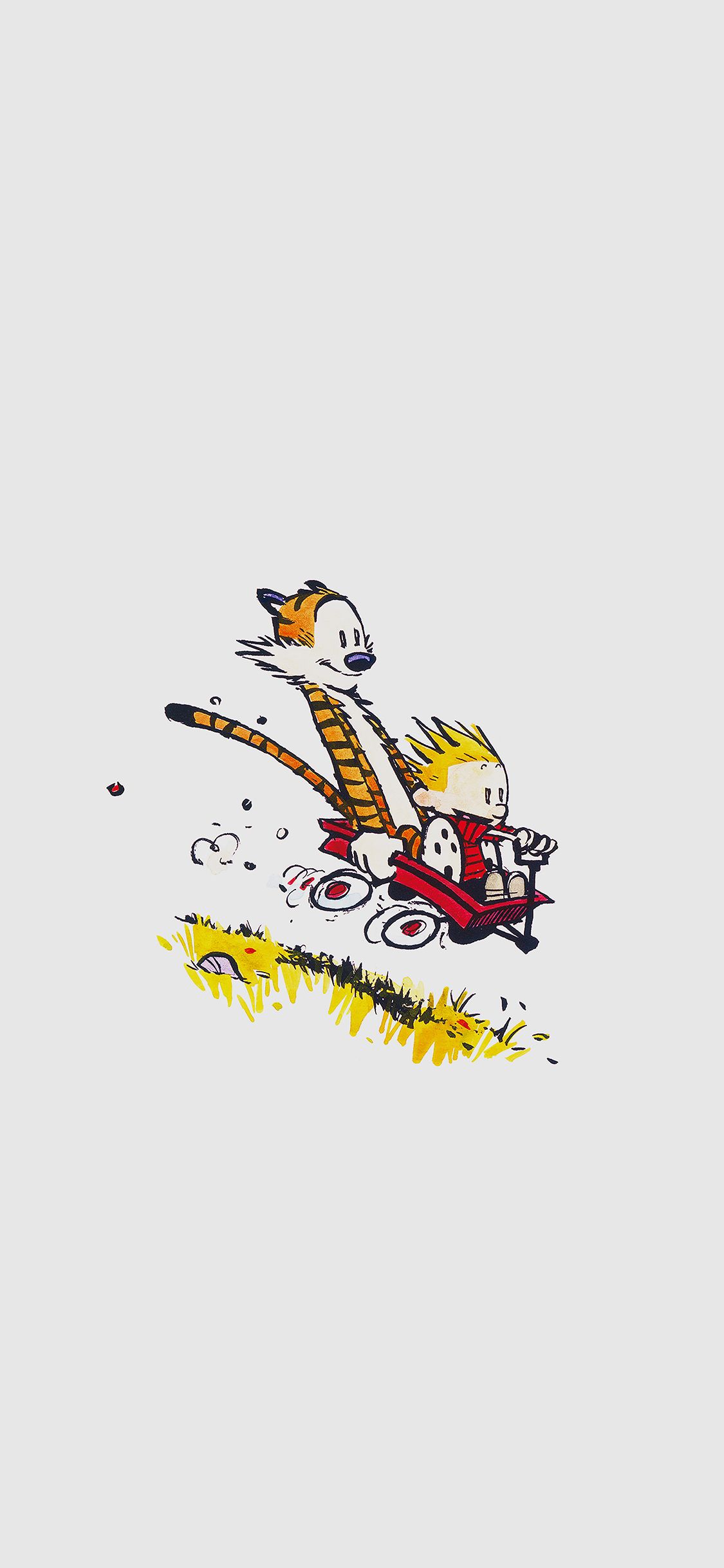 Calvin Hobbes Happy Times Cartoon Wallpaper