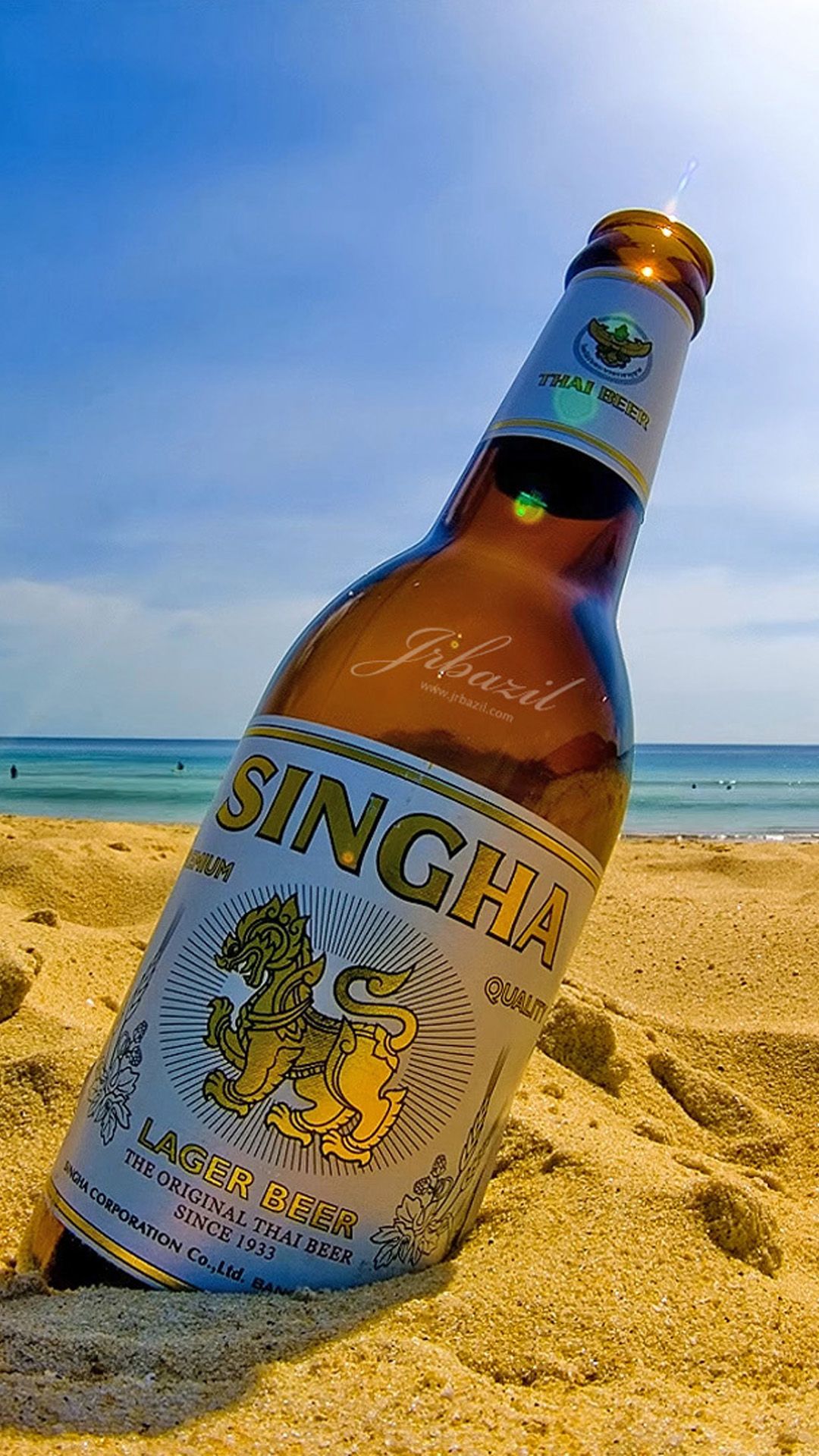 Summer Beach Beer Bottles Singha Android Wallpaper free download