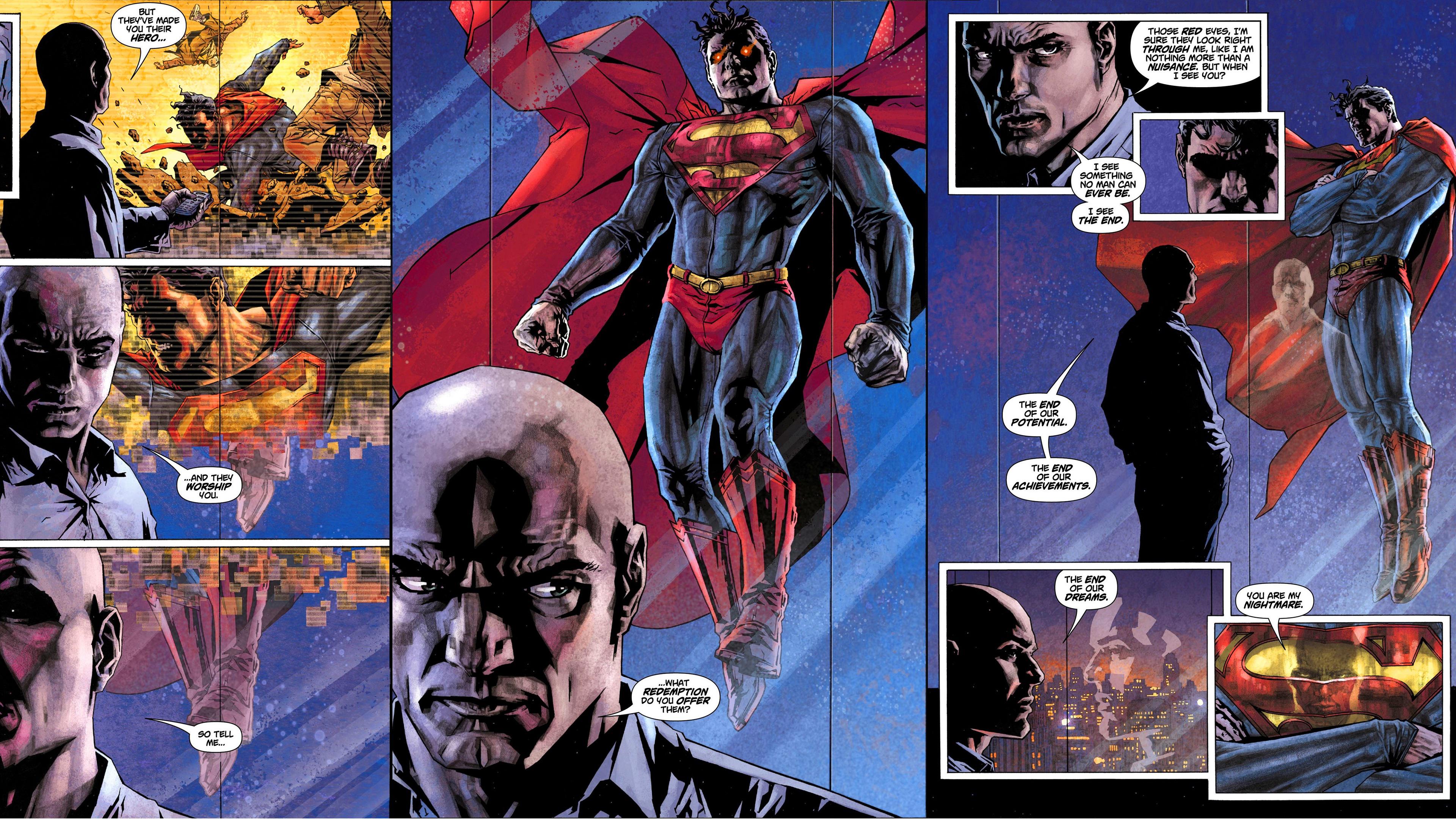 Comic Excerpt 4k wallpaper from a few comics panels (Lex Luthor: Man of Steel )