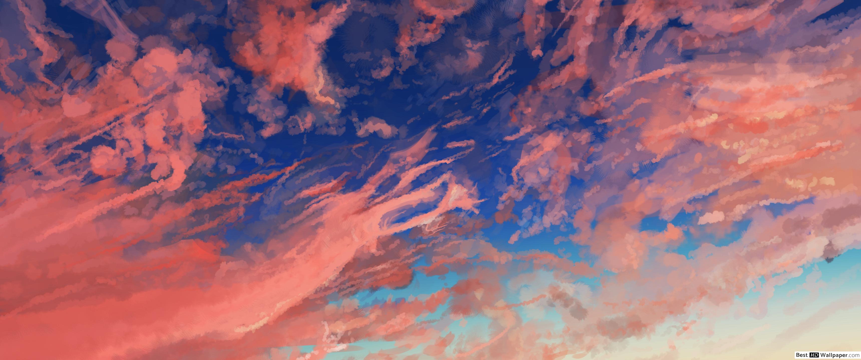 Cloud Sky Anime HD wallpaper download