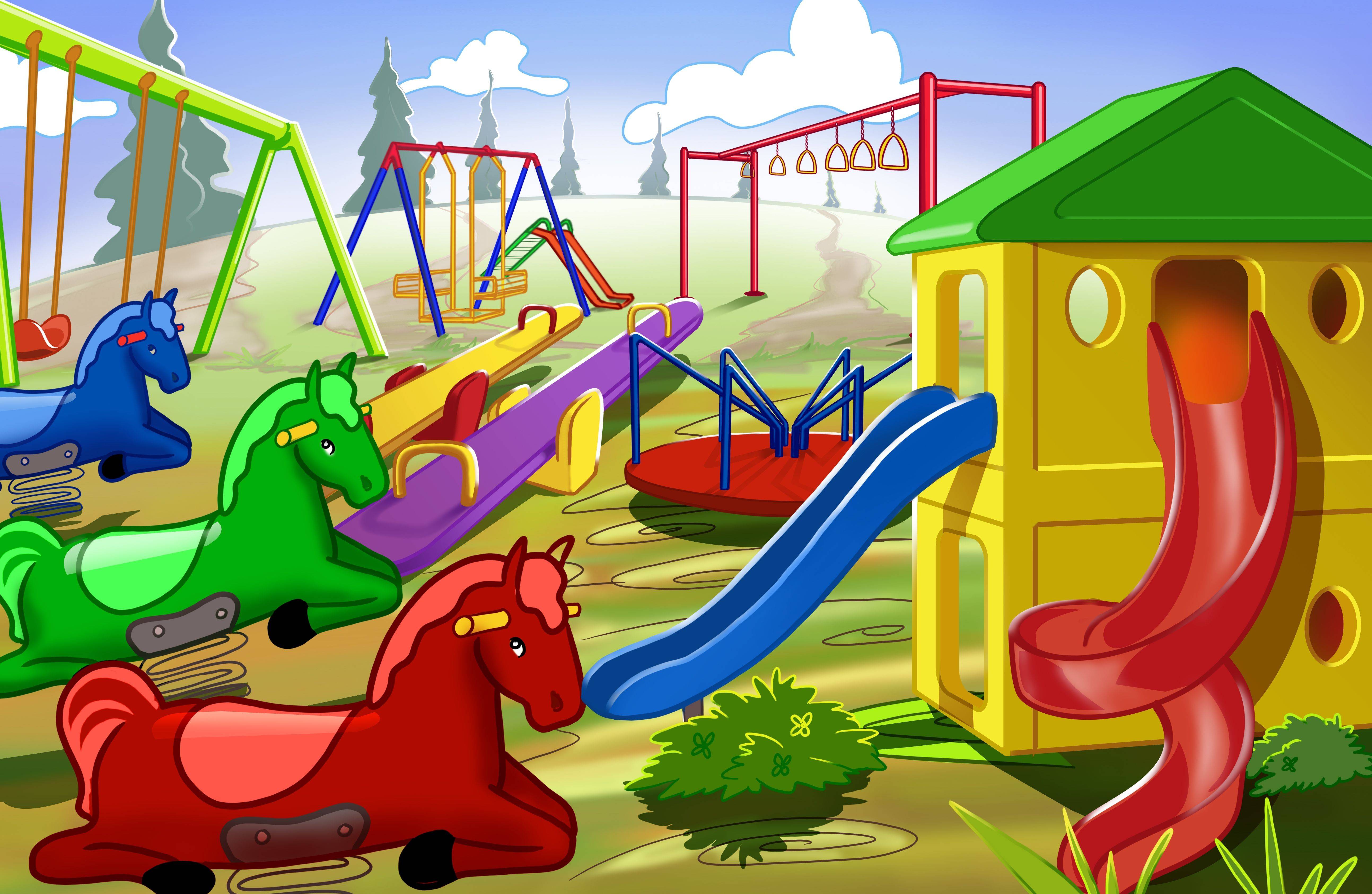 Playground вышло обновление. Детская площадка. Детская площадка мультяшная. Детские площадки картинки. Детская площадка иллюстрация.