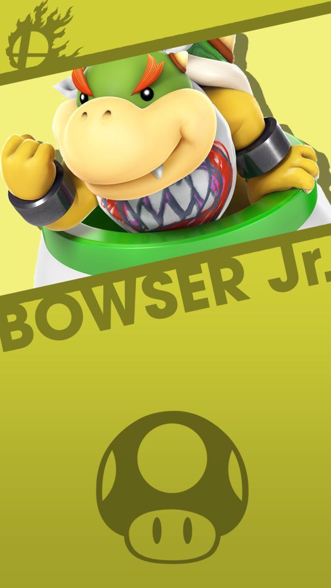 Bowser Jr. Smash Bros. Phone Wallpaper by MrThatKidAlex24. Smash bros, Super smash brothers, Super mario bros
