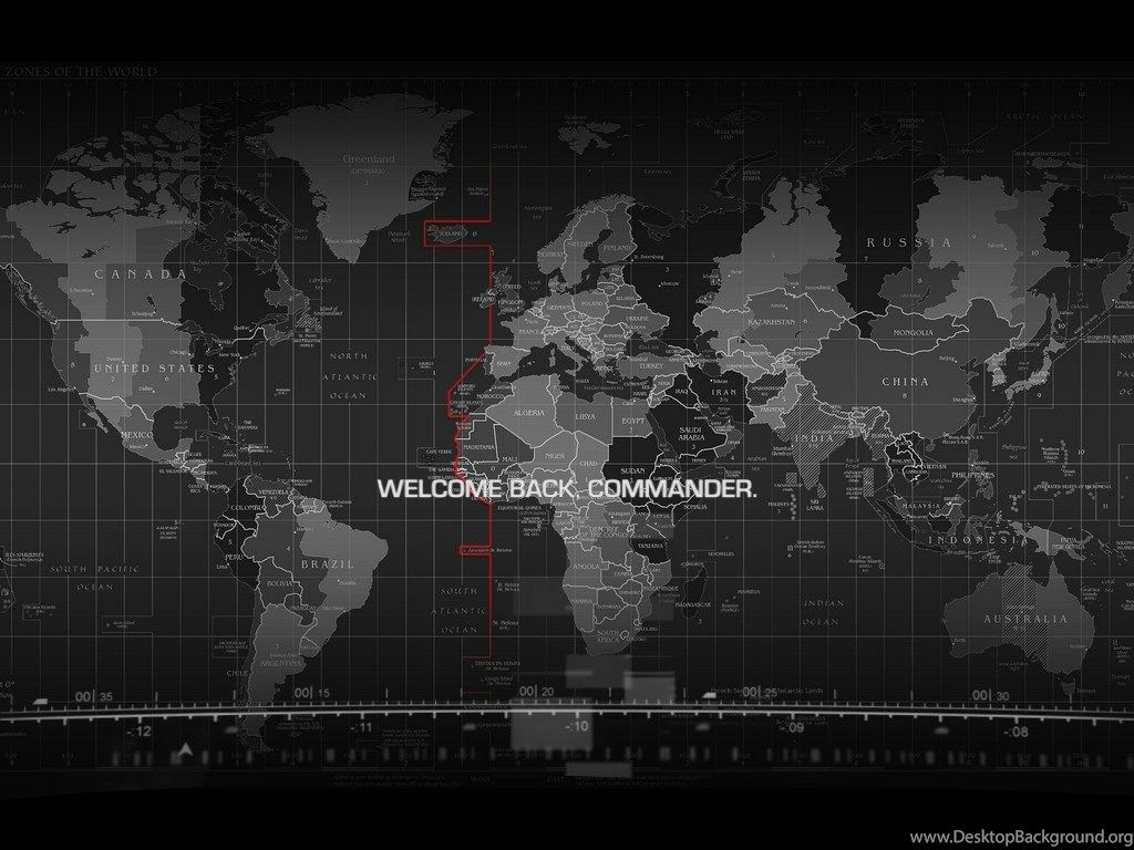 Wallpaper World Map Black Commander Maps Welcome Back 1024x768. Desktop Background