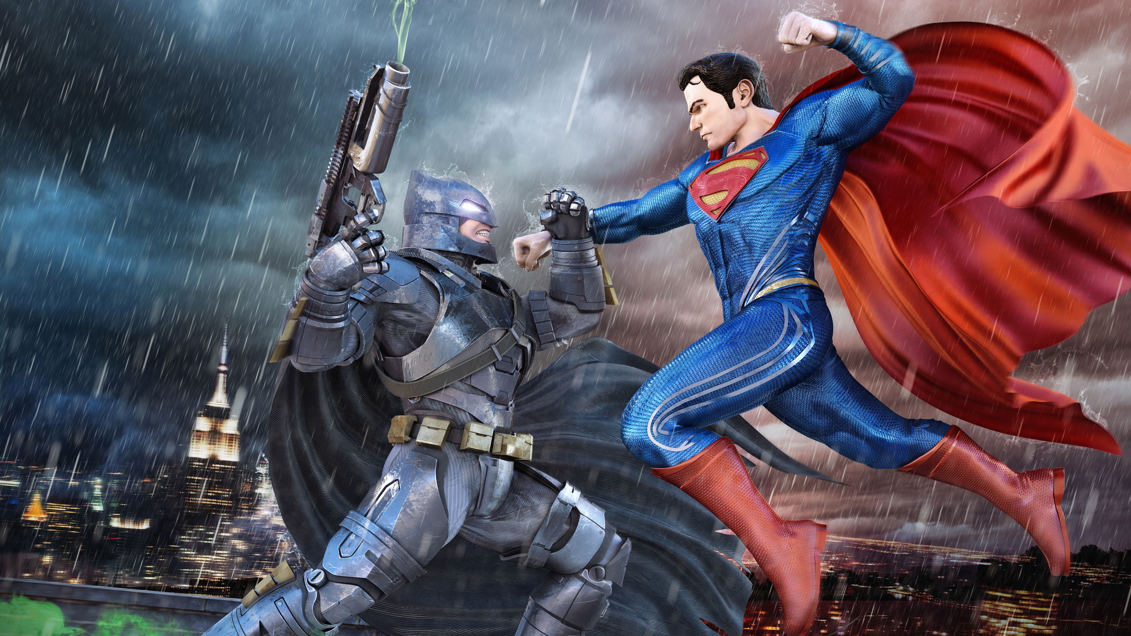 Batman Superman Fight 4k, HD Superheroes, 4k Wallpaper, Image, Background, Photo and Picture