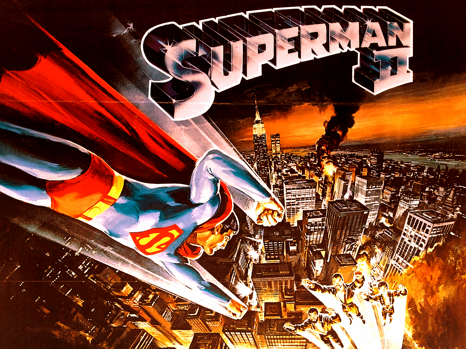 Superman 2 Vintage Movie Poster Man of Steel Christopher Reeve DC Comics Superheroes Superhero. Wallpaper vintage, Movie posters vintage, Vintage posters