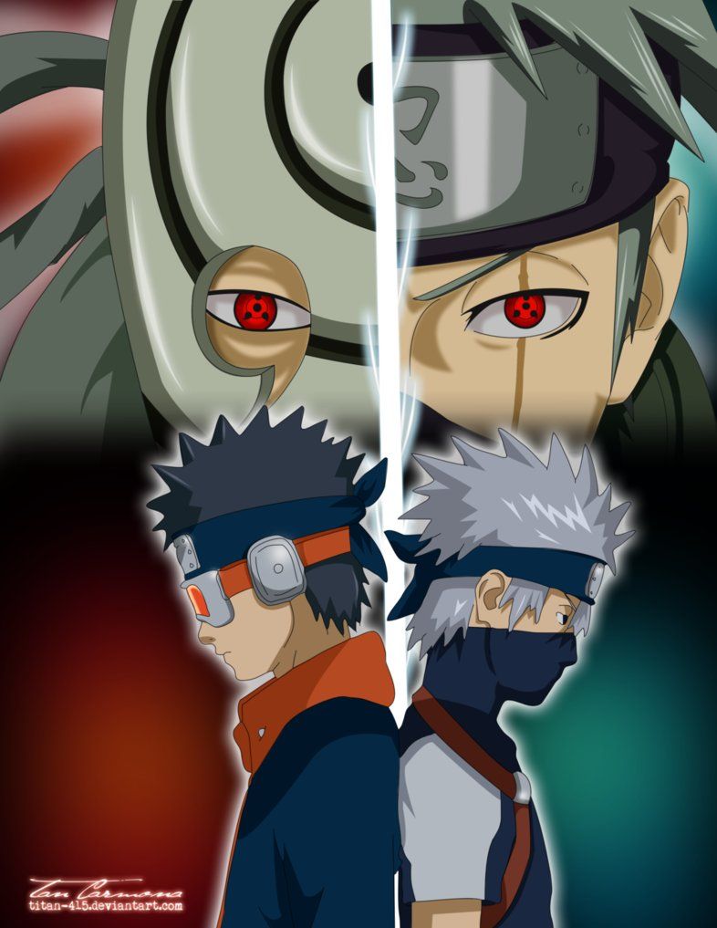 Obito And Kakashi Eyes By Titan 415. Naruto Shippuden Anime, Wallpaper Naruto Shippuden, Naruto Shippuden Sasuke