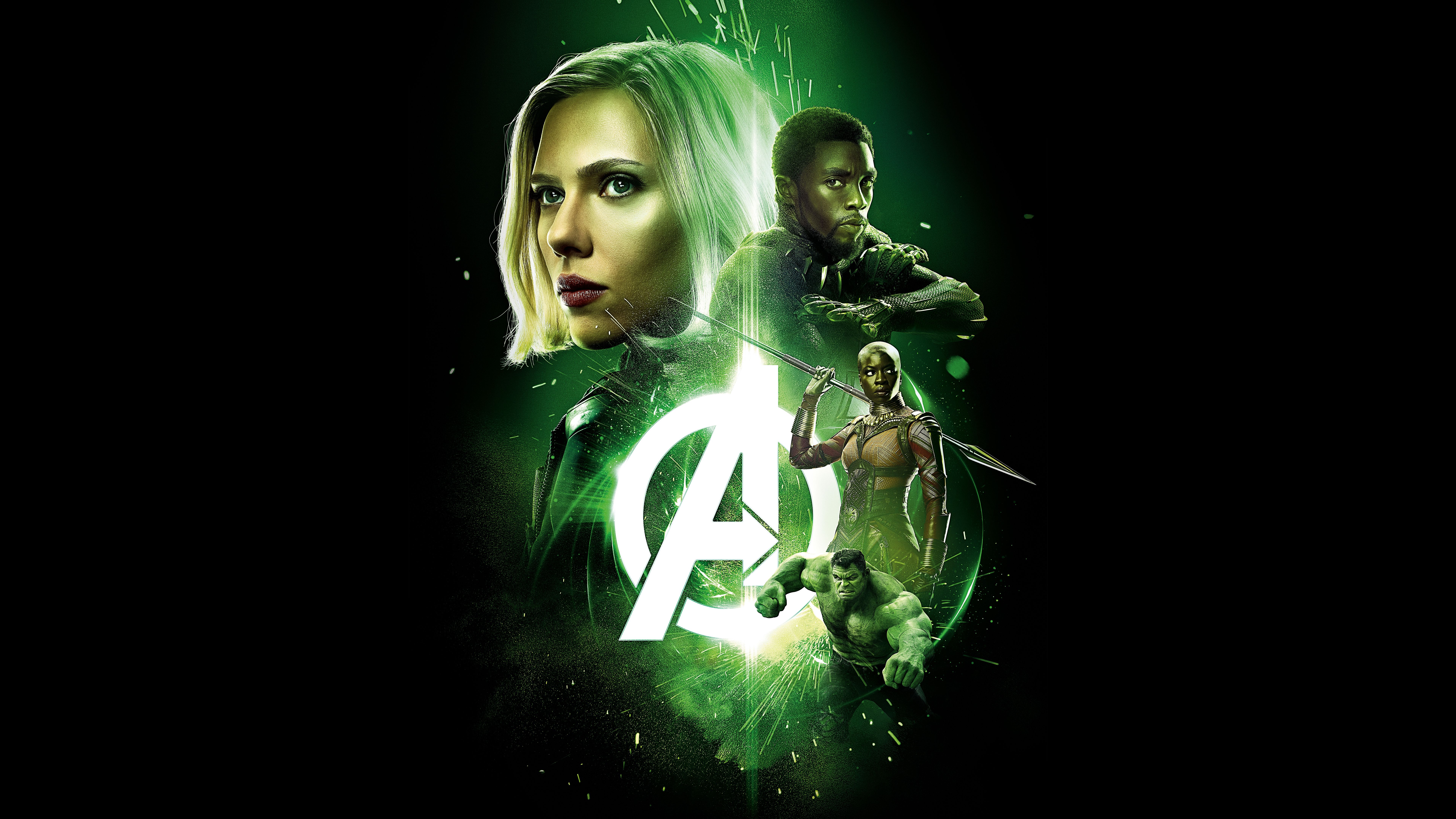 Wallpaper Avengers: Infinity War, Scarlett Johansson, Mark Ruffalo, Black/ Dark,. Wallpaper for iPhone, Android, Mobile and Desktop