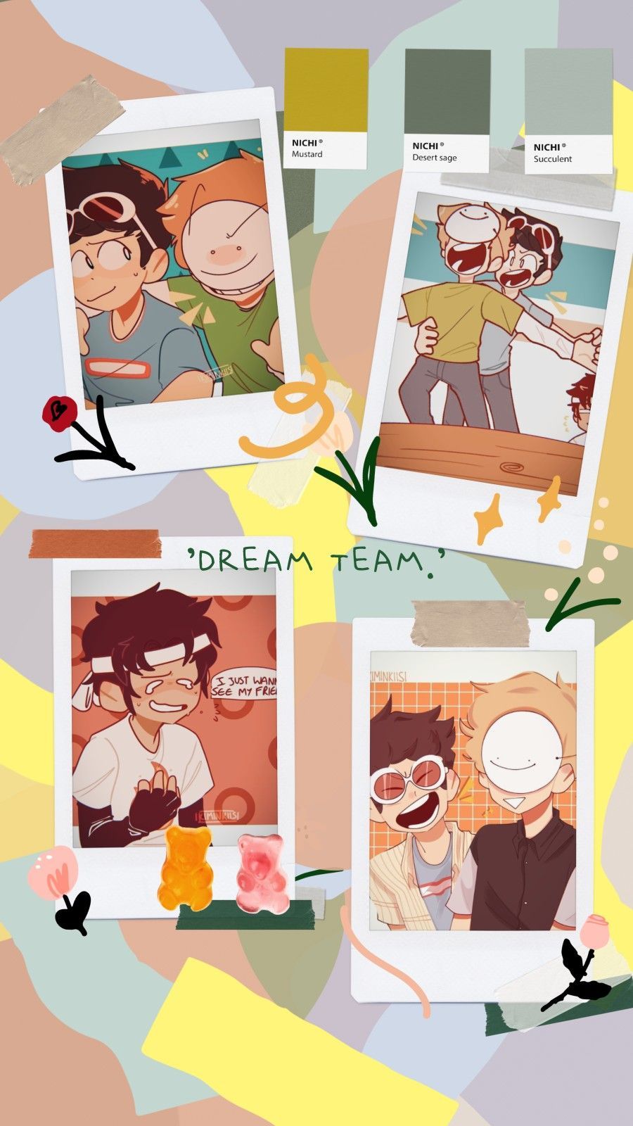 dream, sapnap, georgenotfound. dream team wallpaper lockscreen. Team wallpaper, Dream team, Teams