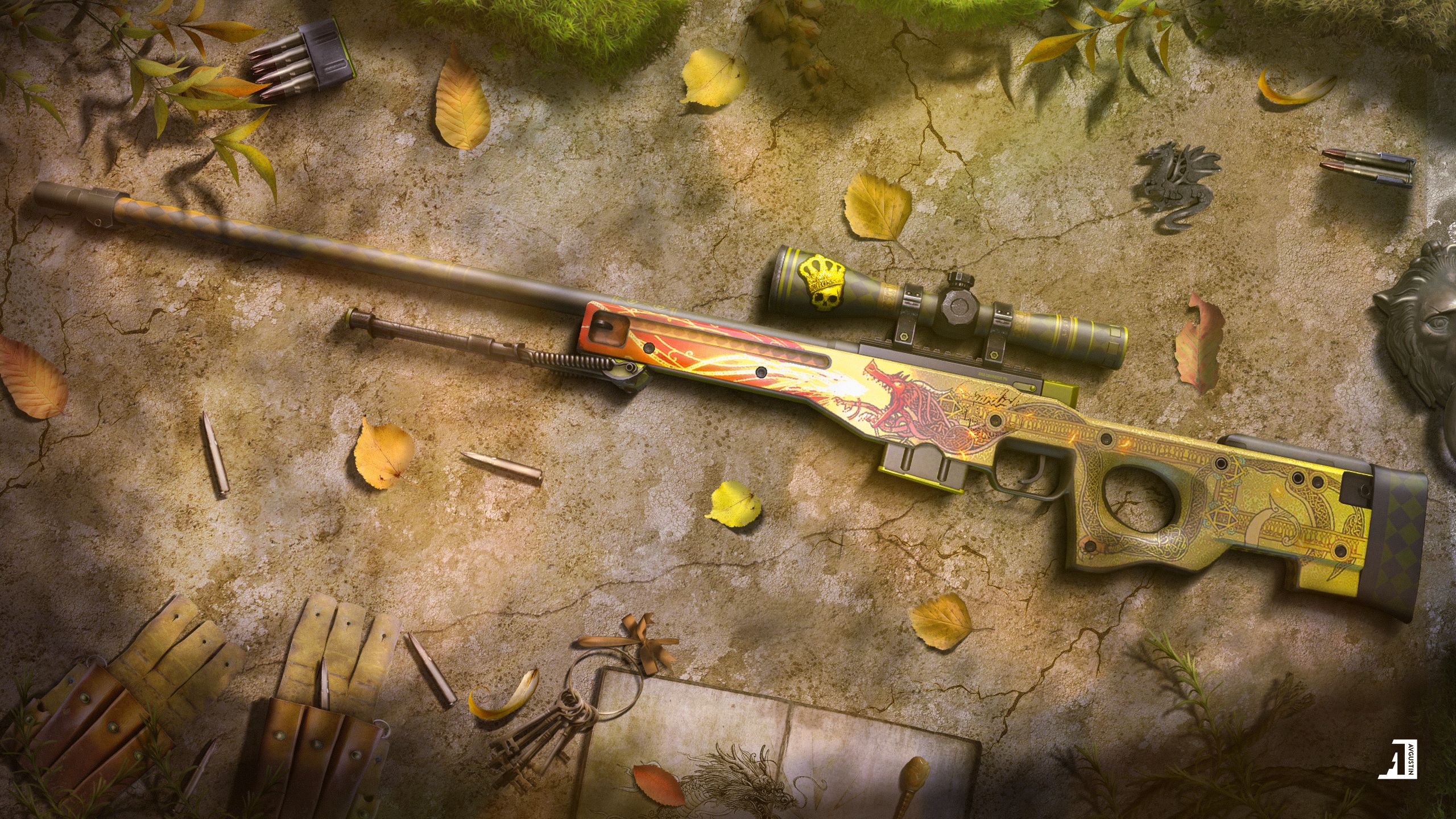 Dragon Lore Awp Battle Scares