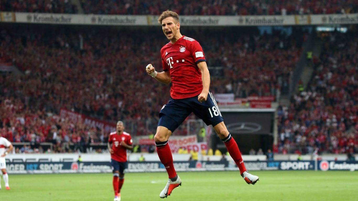 Leon Goretzka Is On Cloud Nine After Scoring His First Goal For Bayern München As They Beat Stuttgart 3 0