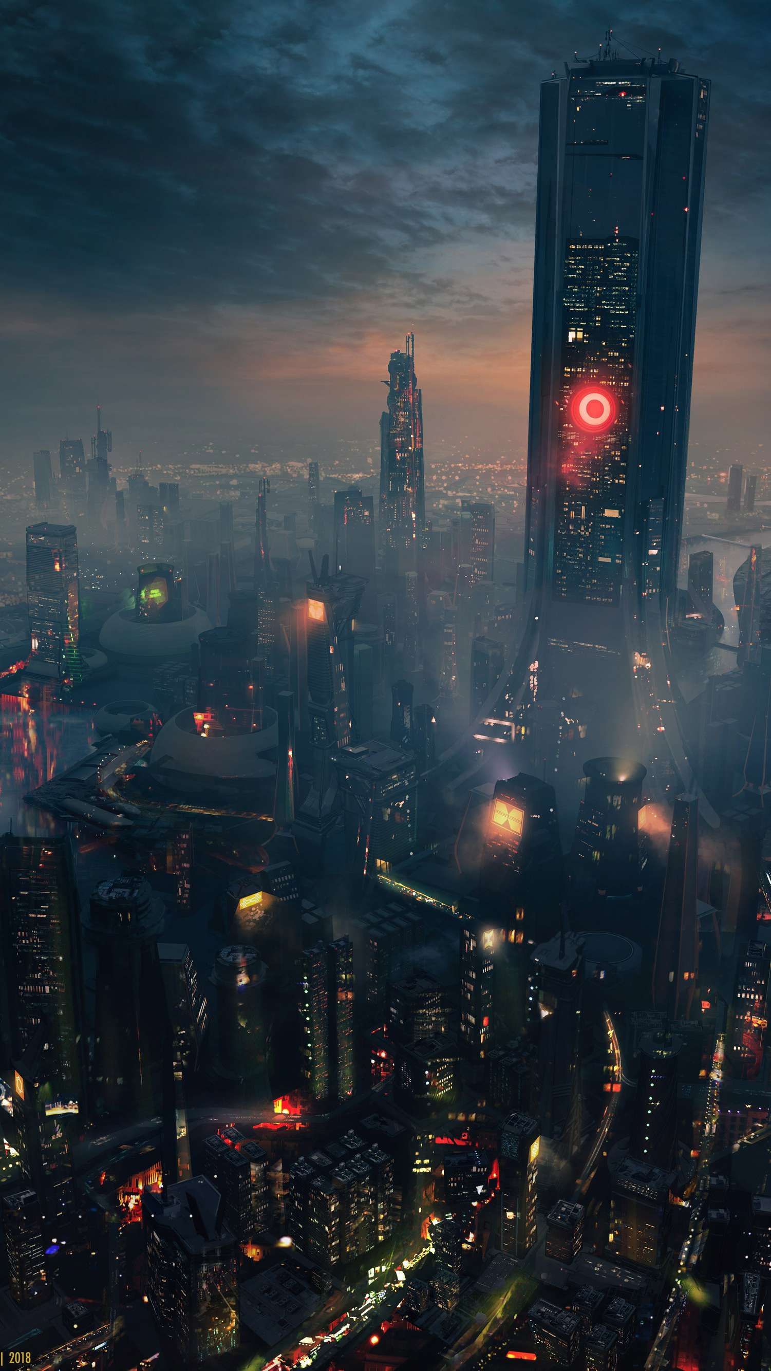 City of Future Wallpaper. Cyberpunk city, Futuristic city, Sci fi wallpaper