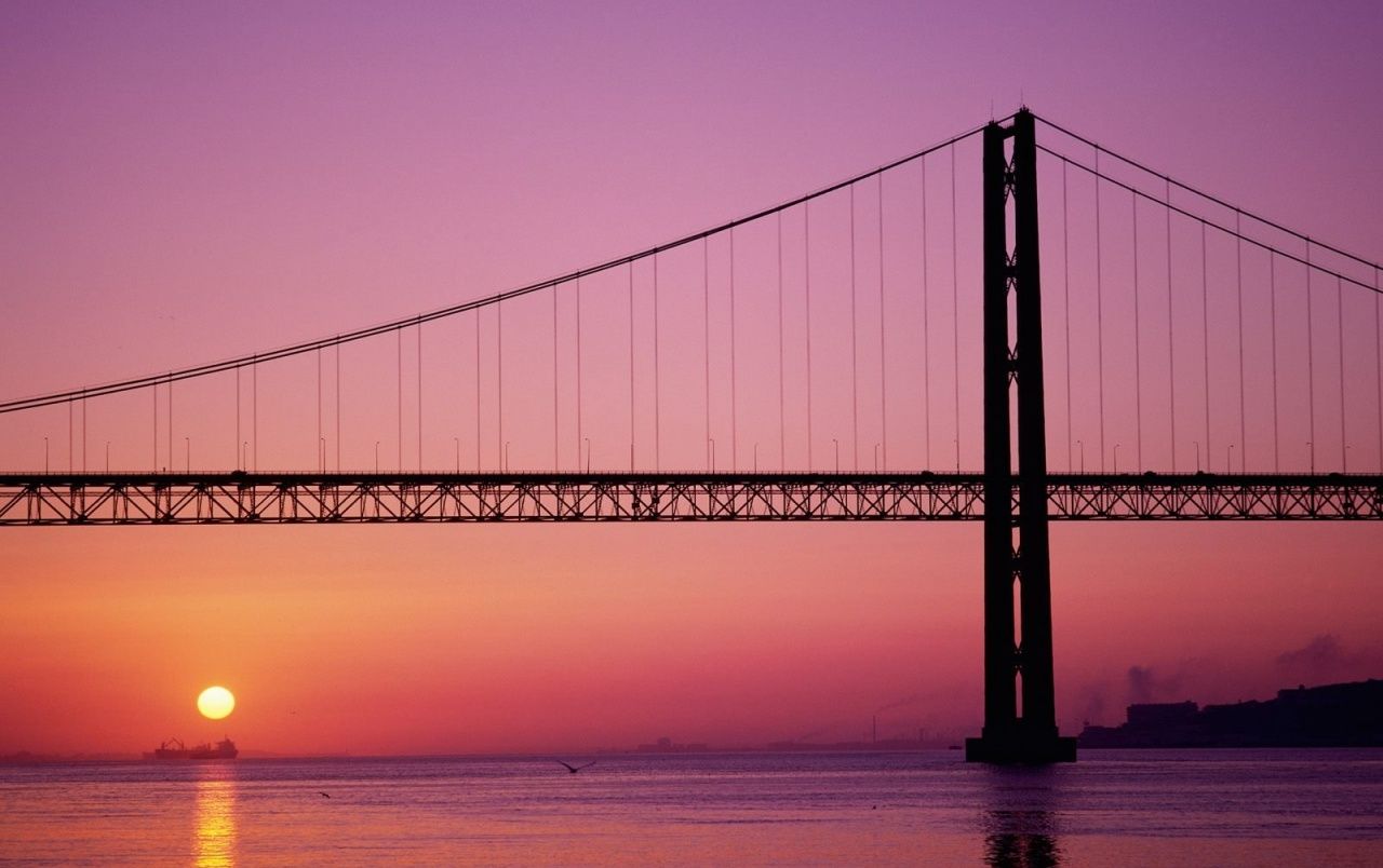 Bridge in sunset wallpaper. Bridge in sunset