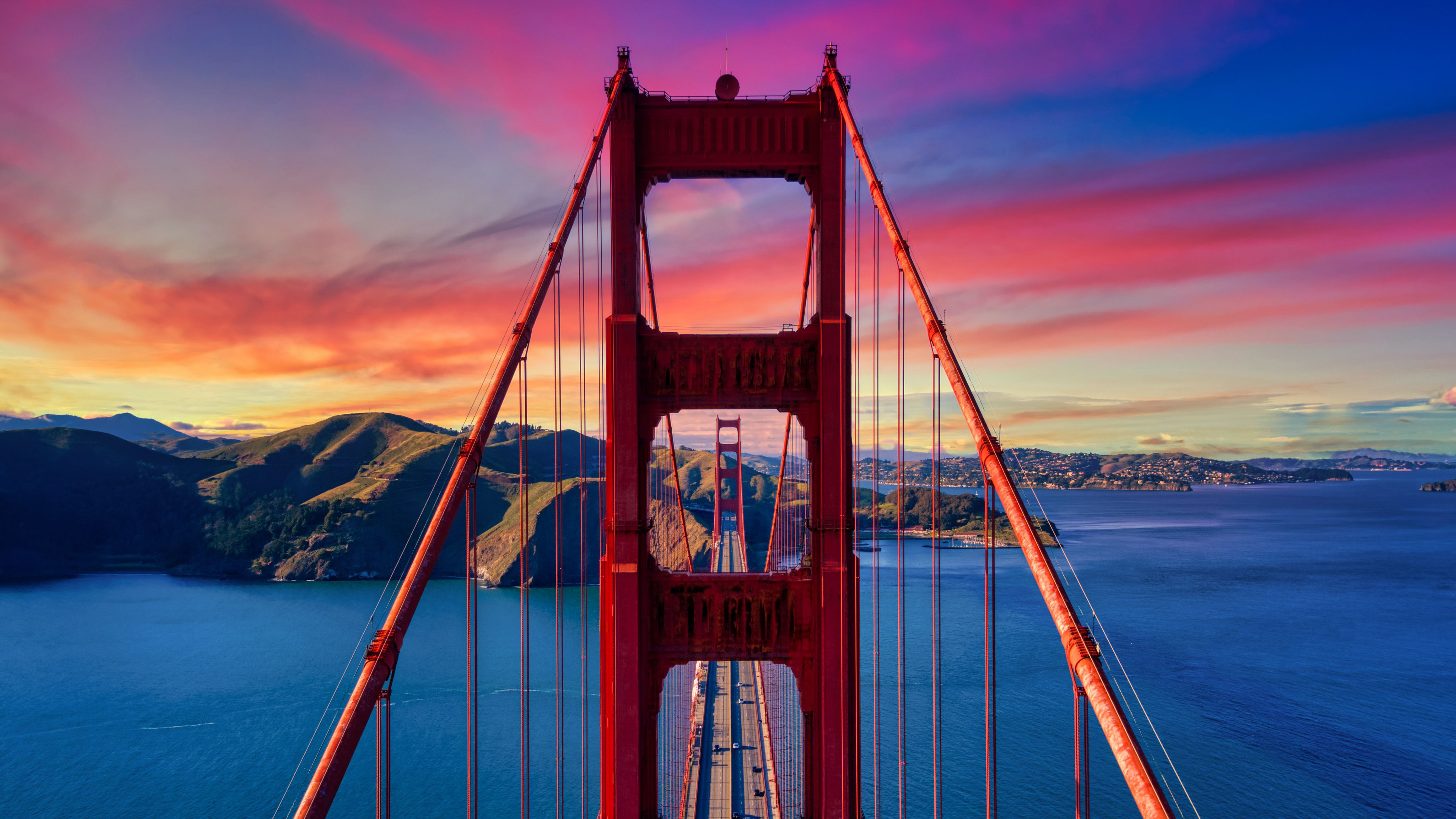 Golden Gate Bridge At Sunset 5K Mirror. I.T, Forex Signals, News update, HD Wallpaper