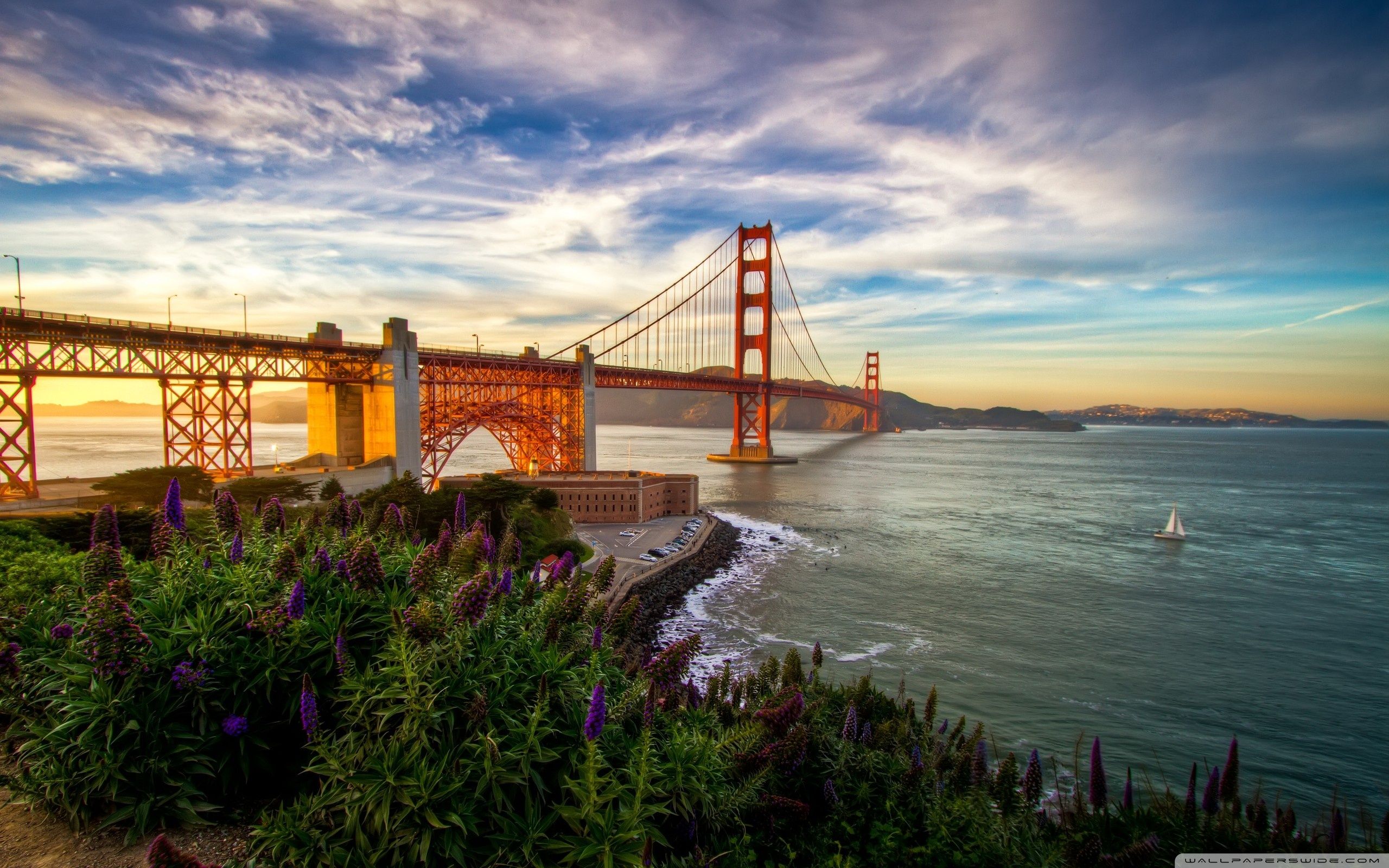 Golden Gate Bridge Sunset Ultra HD Desktop Background Wallpaper for 4K UHD TV, Tablet