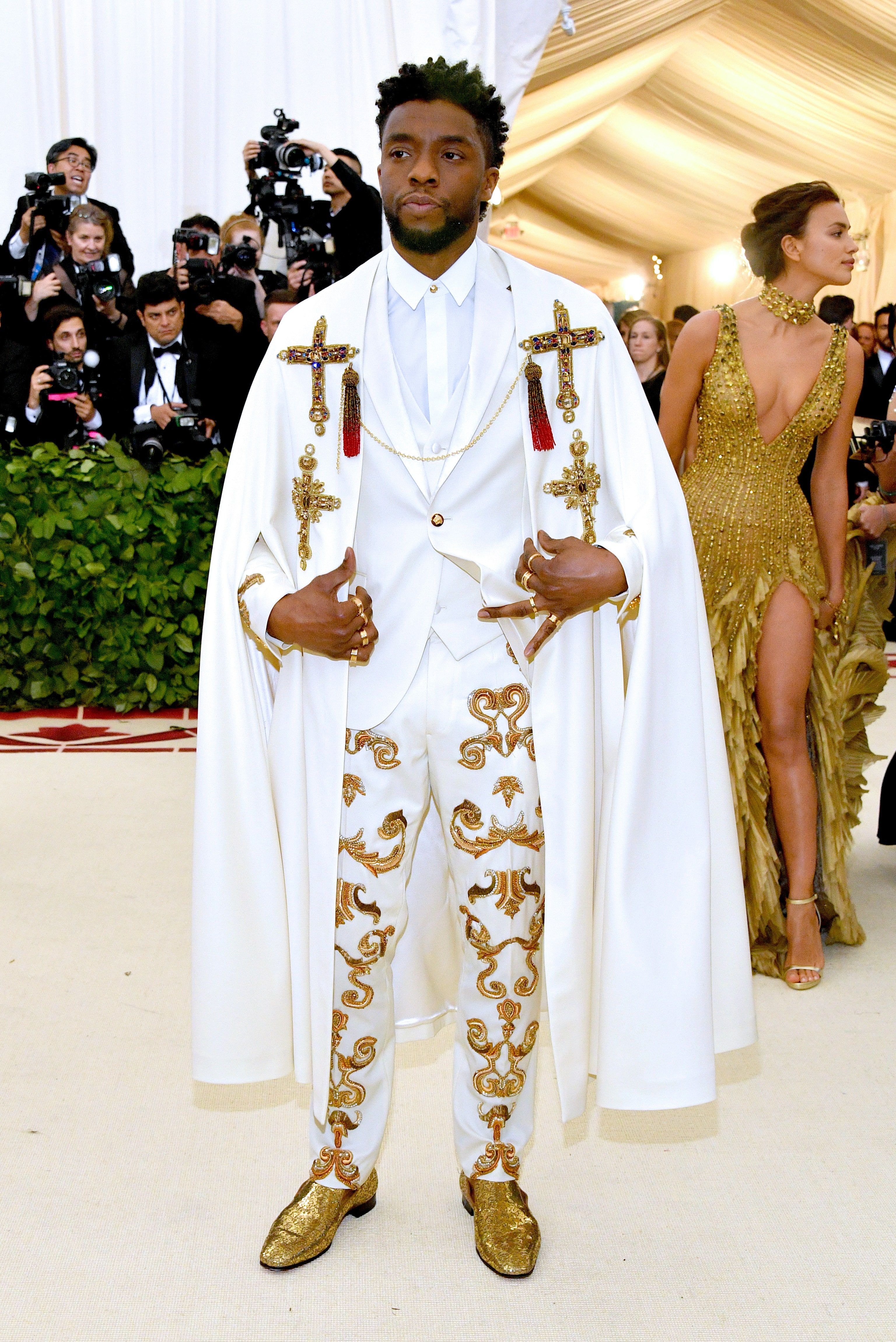 Met Gala: Chadwick Boseman Wears All White Outfit Befitting A King
