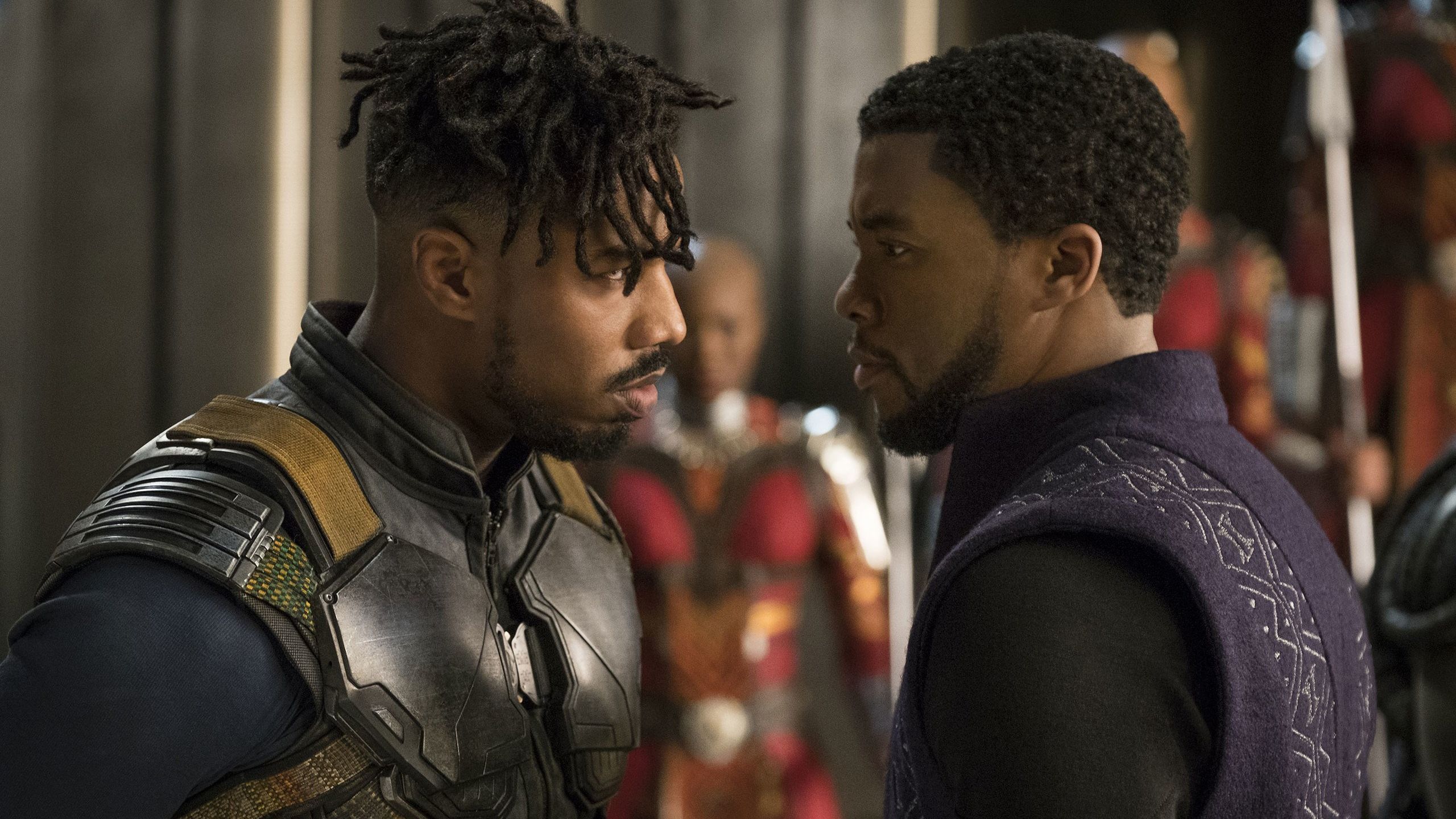 Black Panther Movie Erik Killmonger Tchalla Michael B Jordan Chadwick Boseman HD