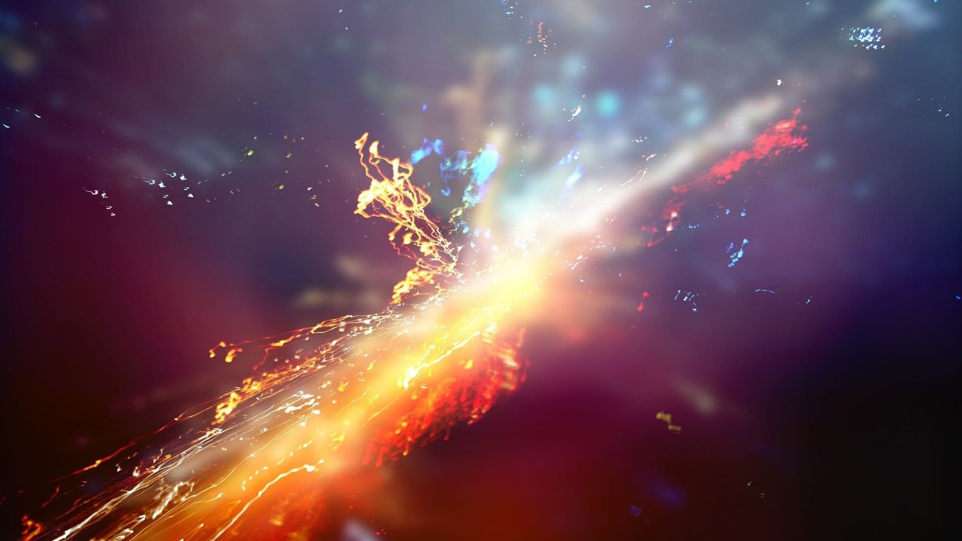 explosions, Particles, Colors Wallpaper HD / Desktop and Mobile Background