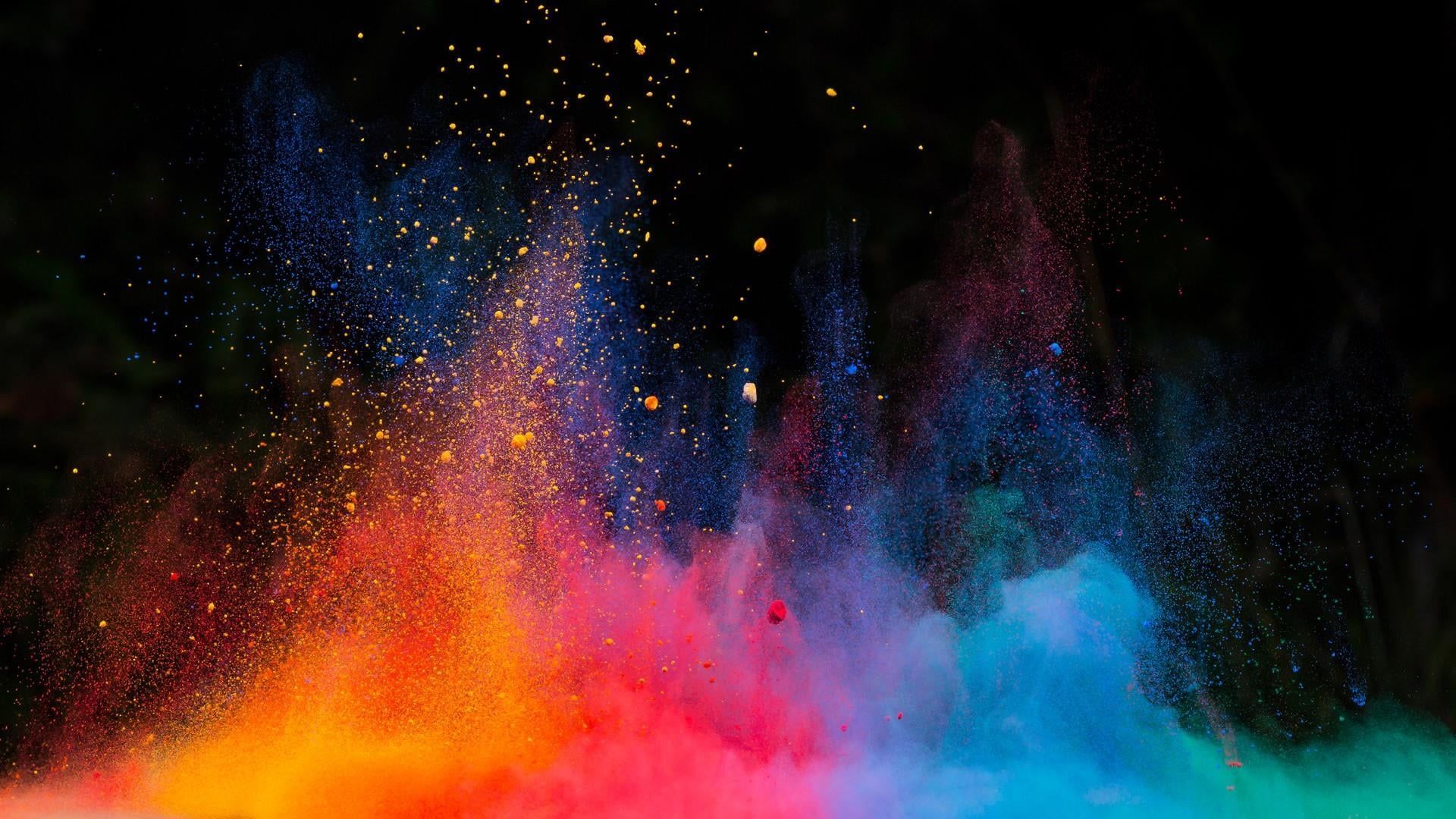 colors #explosion #colorful #powder #colored #dust special effects #multicolor P #wallpaper #hdwallpaper #desktop. Color dust, Dust explosion, Qhd wallpaper