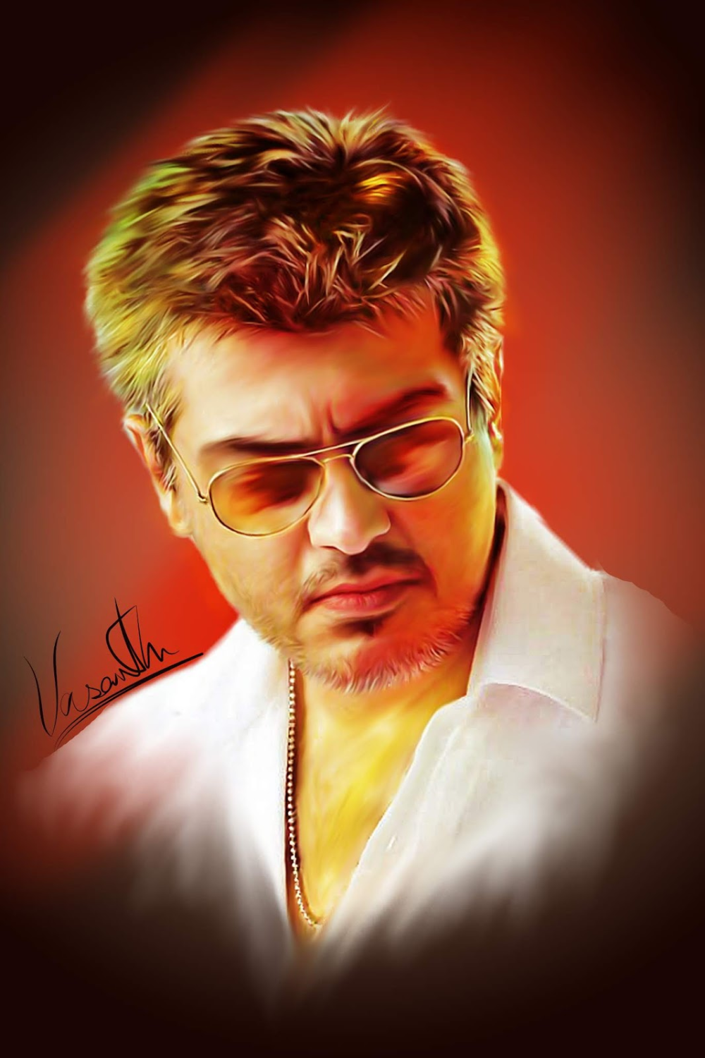 Digital smudge painting of Actor Ajith. Align Multimedia. Actor picture, Actor photo, Photohop class