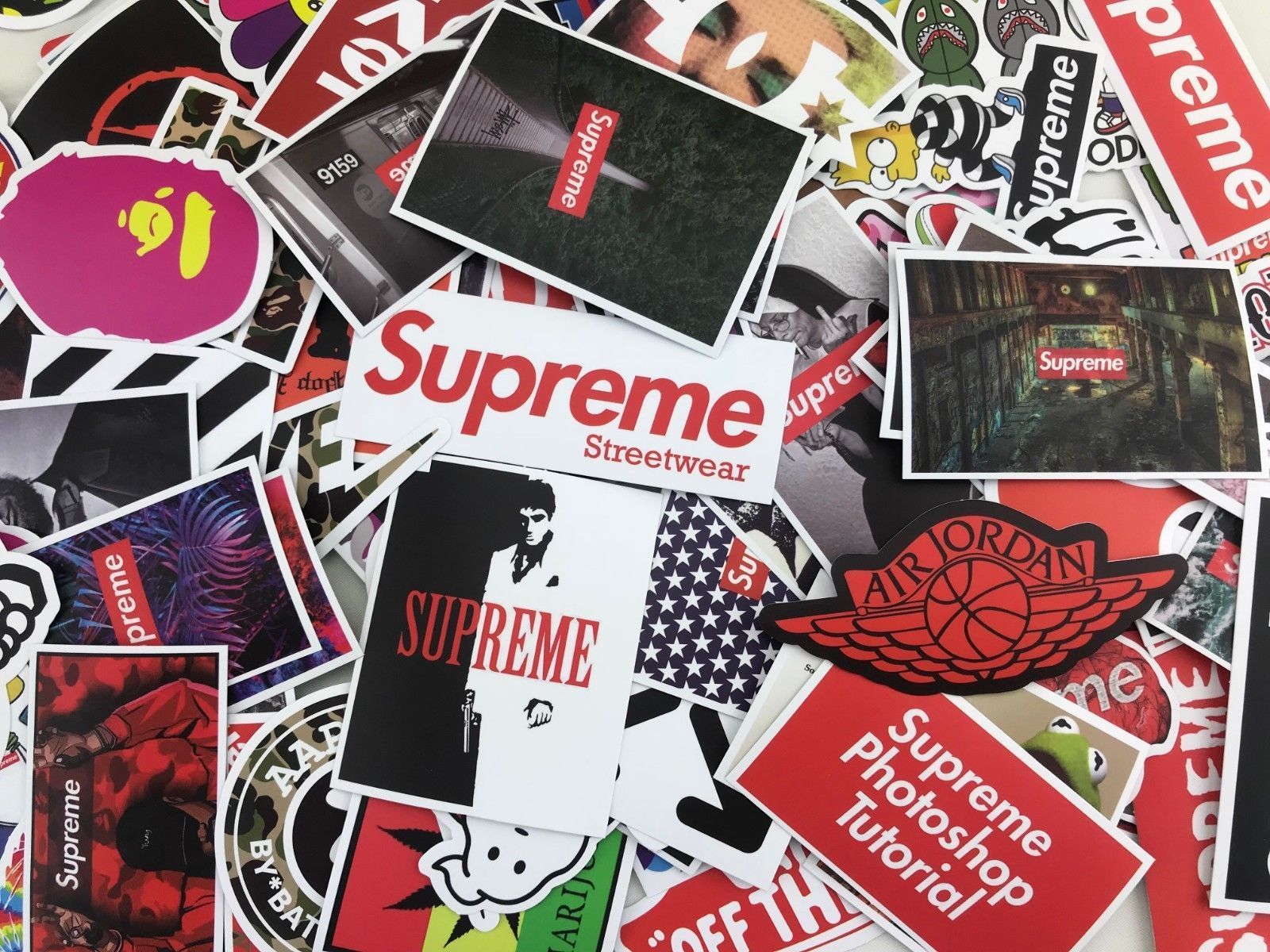 Supreme Stickers Wallpapers Wallpaper