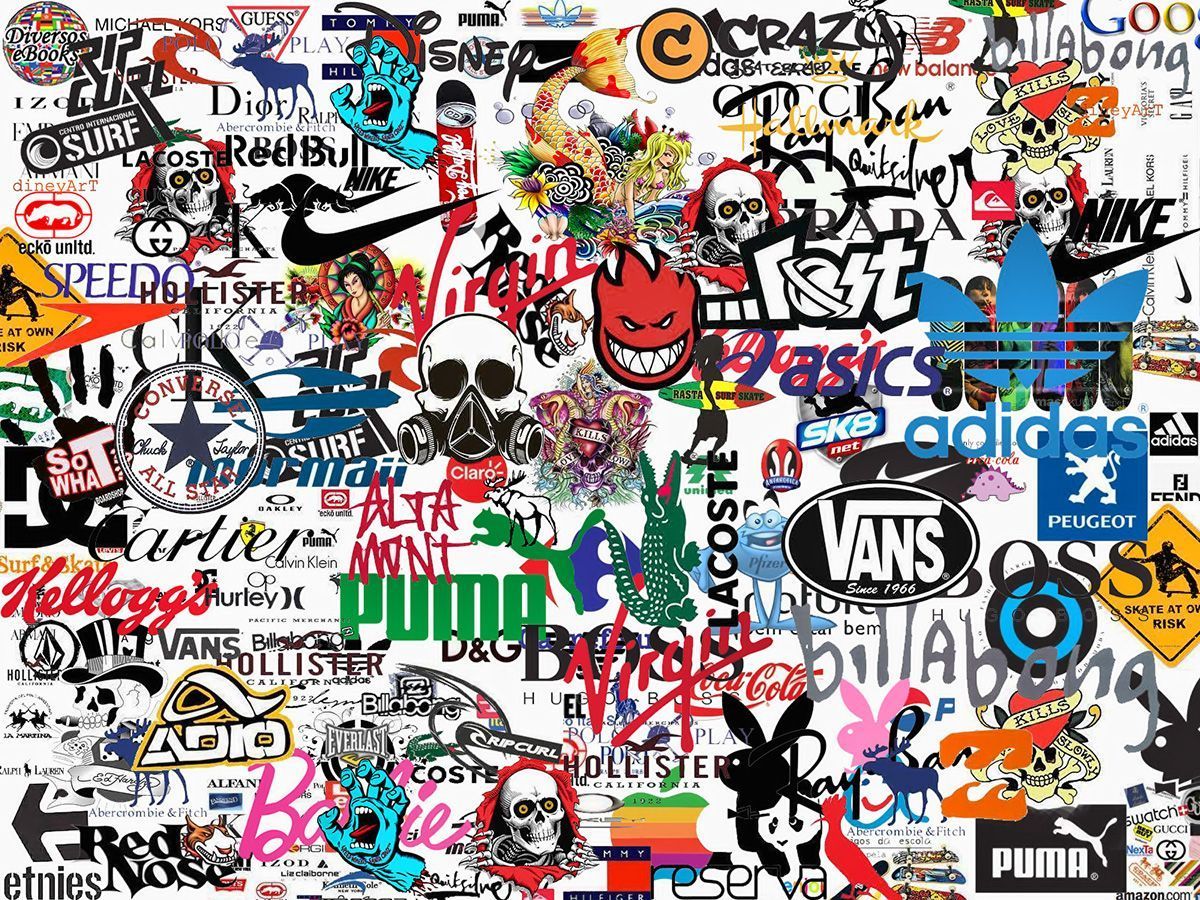 Skateboards Stickers Wallpaper