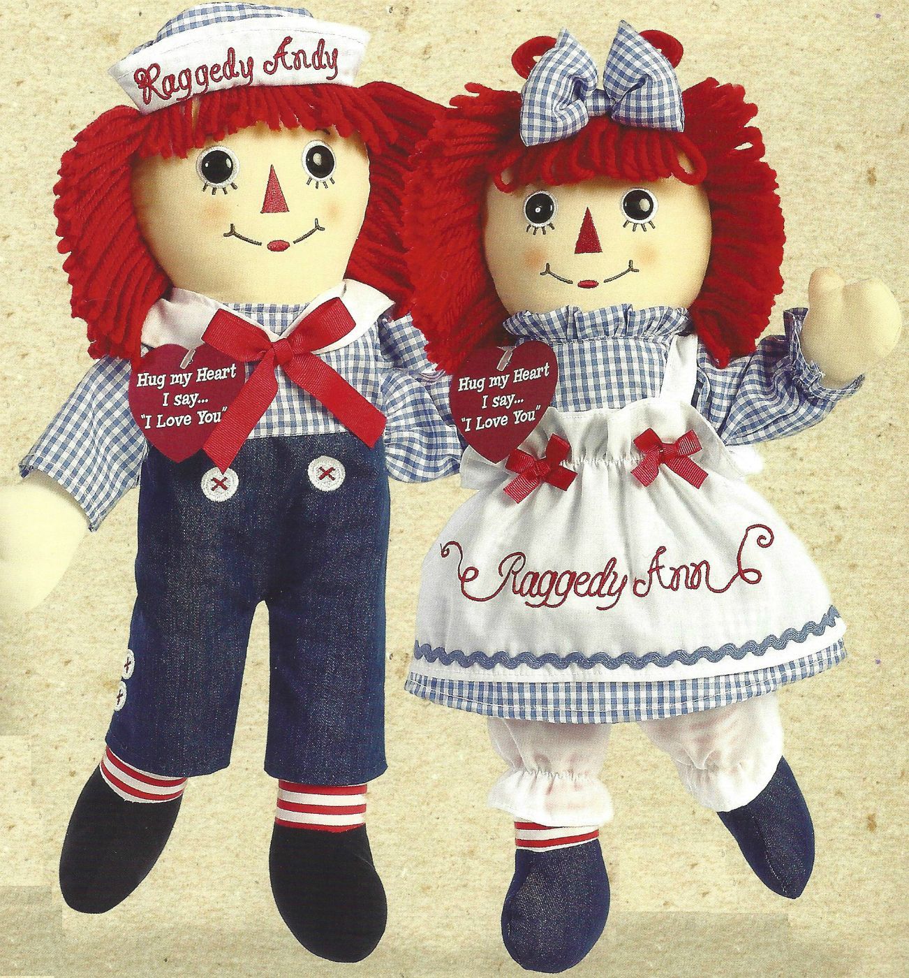 Talking Raggedy Ann & Andy 16 Dolls by Aurora I Love You **See below for remaining stock OR for ANN ONLY**