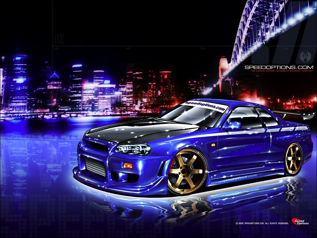 skyline car wallpaper