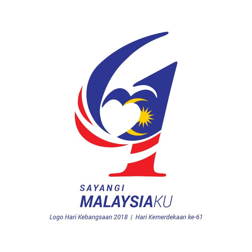 Logo Kemerdekaan Ke 61， Logo Hari Kebangsaan 2018， #logoharikebangsaan2018. Logos, Malaysia, Singapore Flag