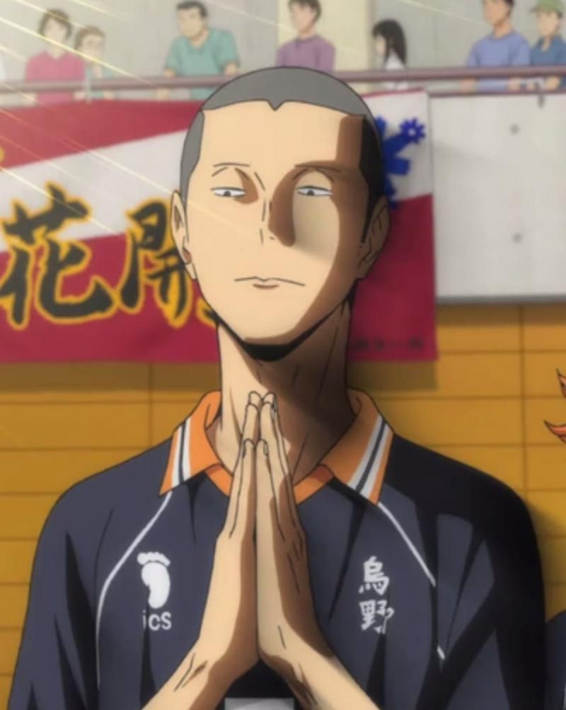Tanaka xD Buddha face, i love it. Tanaka haikyuu, Haikyuu anime, Anime meme face