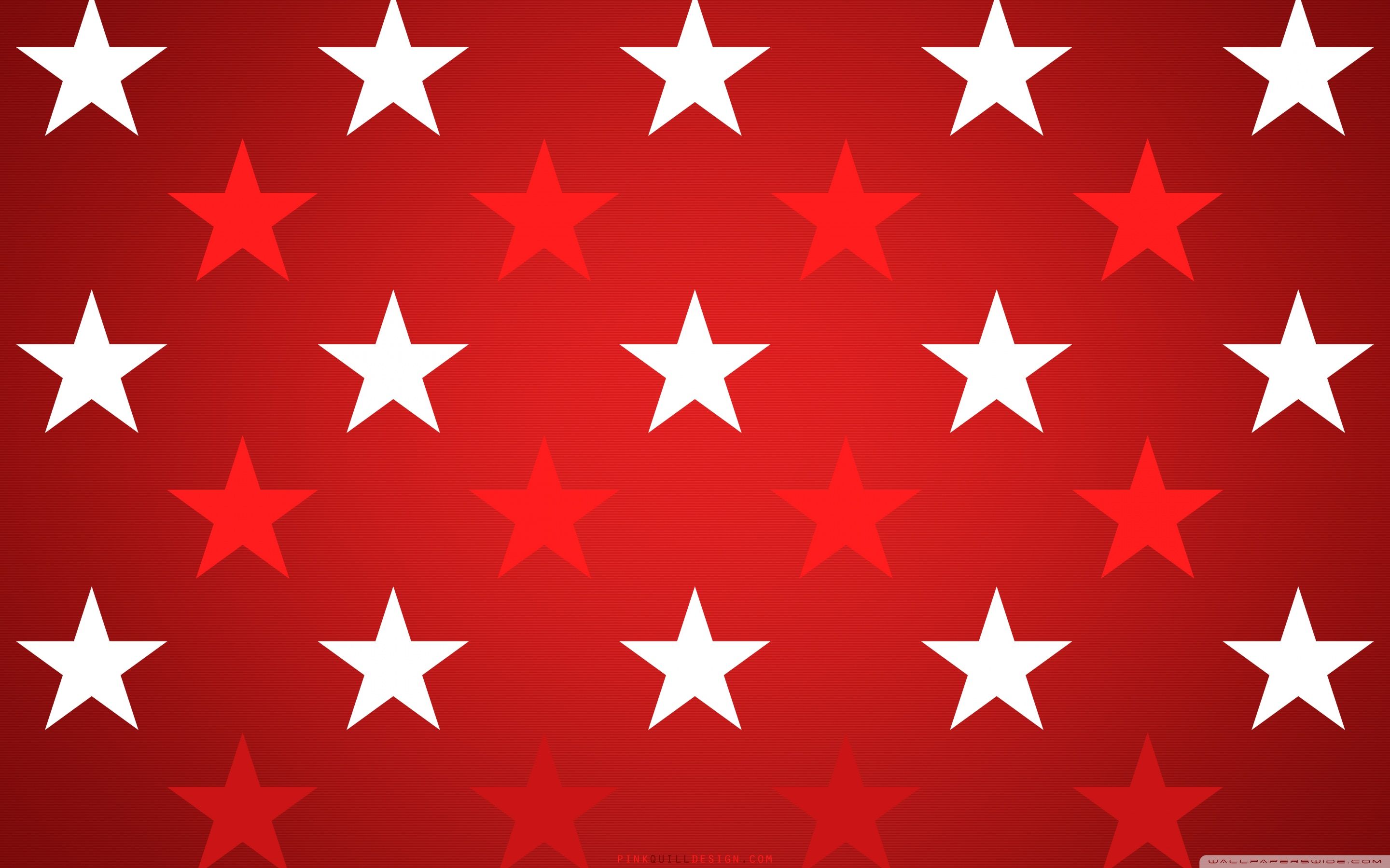 Download Stars Background Red and White UltraHD Wallpaper