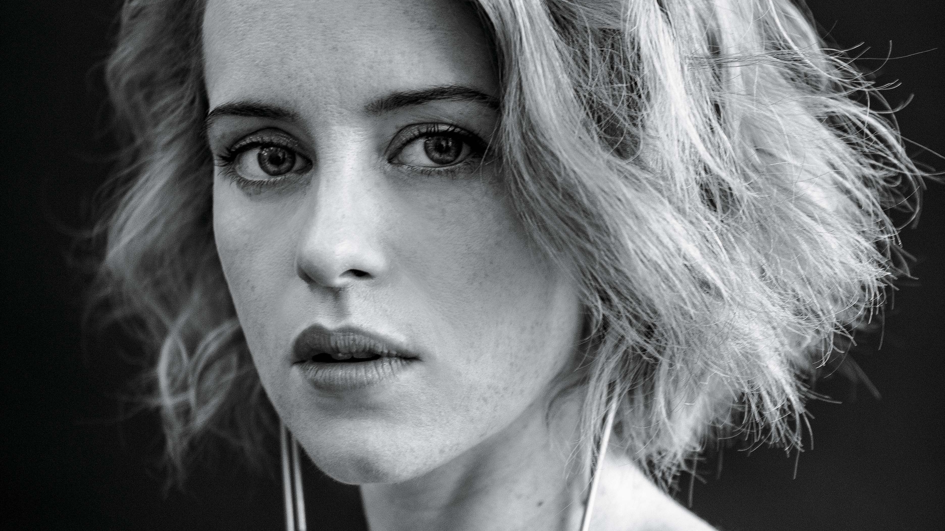 Claire Foy Monochrome HD Celebrities, 4k Wallpaper, Image, Background, Photo and Picture
