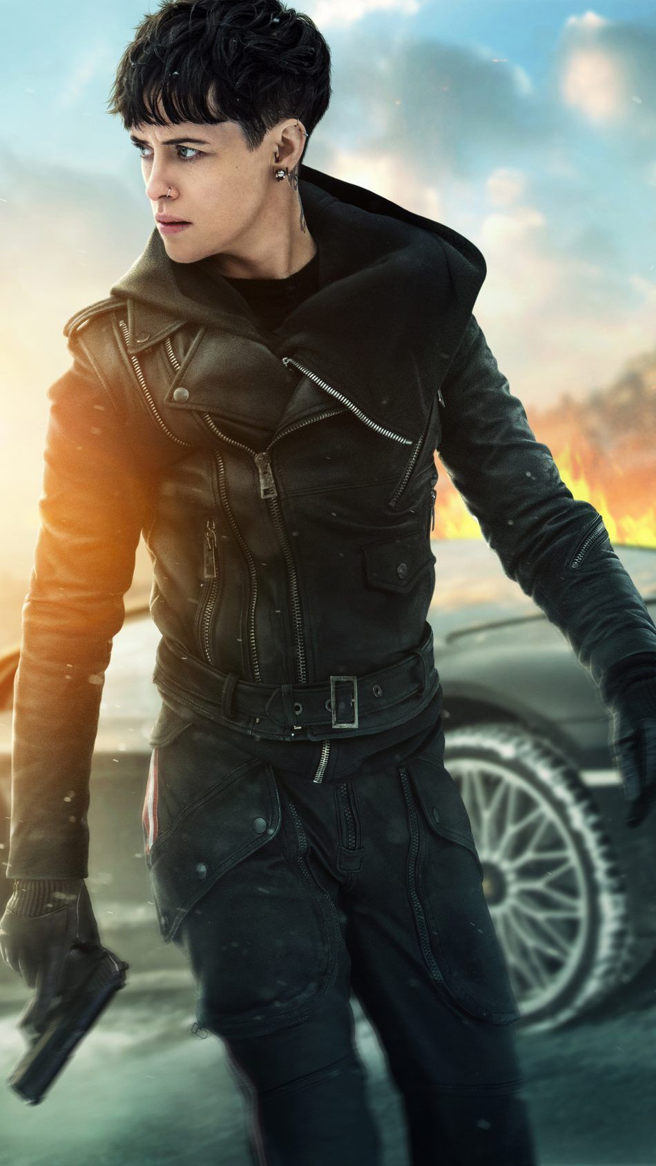 Claire Foy In The Girl In The Spider's Web 4K Ultra HD Mobile Wallpaper. The girl with the dragon tattoo, Foy, Clare foy
