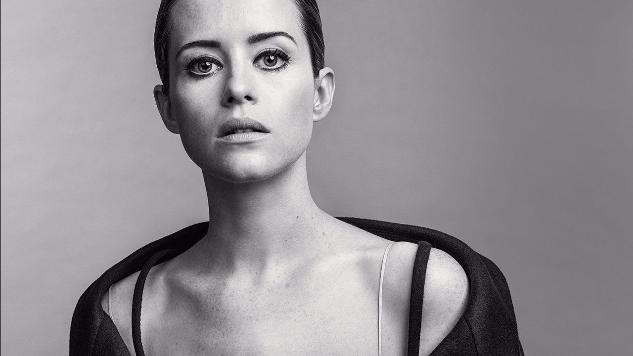 Claire Foy Monochrome 720P Wallpaper, HD Celebrities 4K Wallpaper, Image, Photo and Background