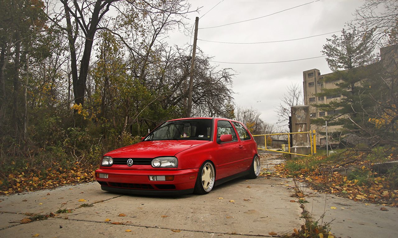 Picture Volkswagen golf MK3 Red Cars