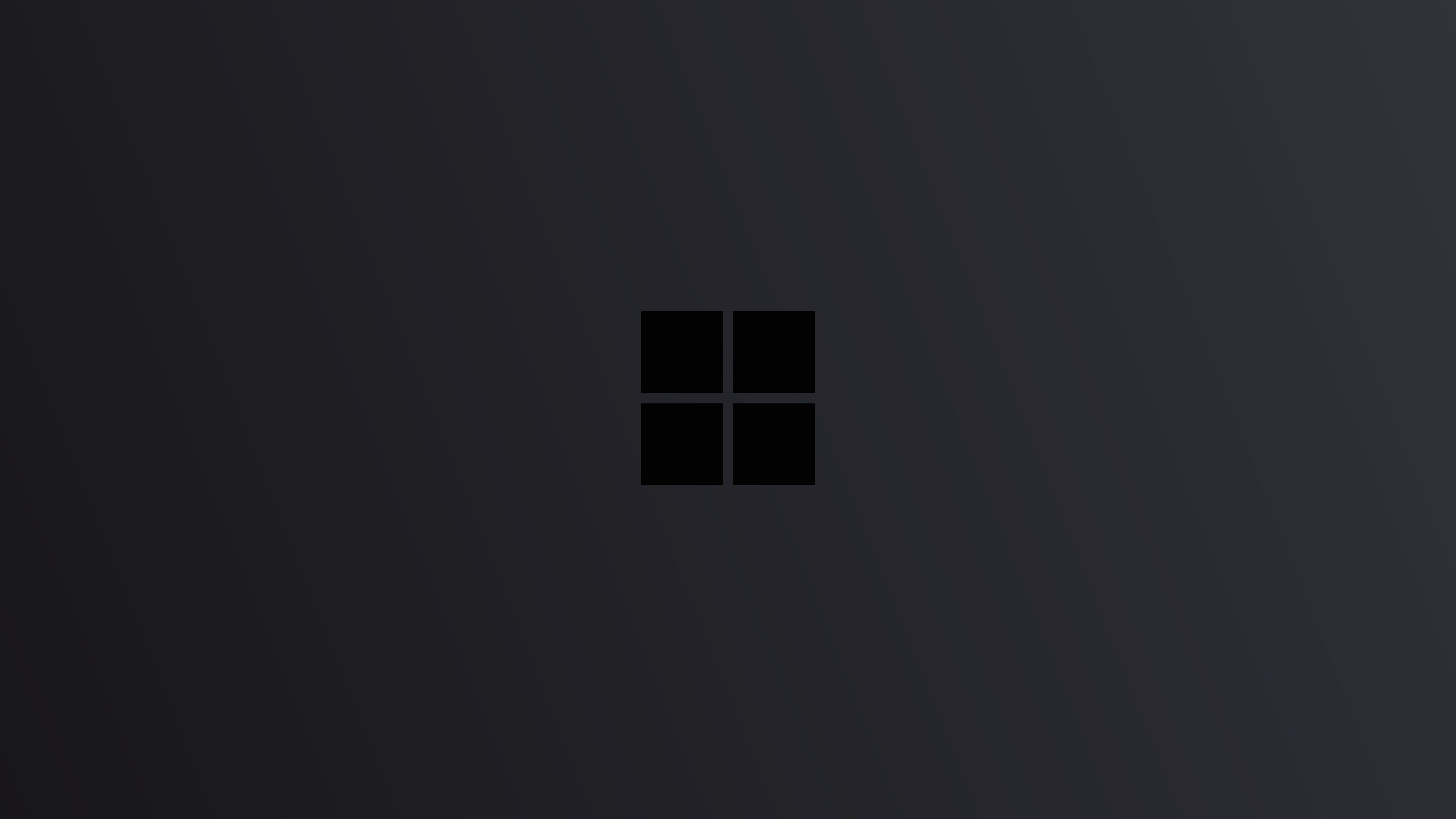 Windows 10 Logo Minimal Dark 2560x1600 Resolution Wallpaper, HD Minimalist 4K Wallpaper, Image, Photo and Background