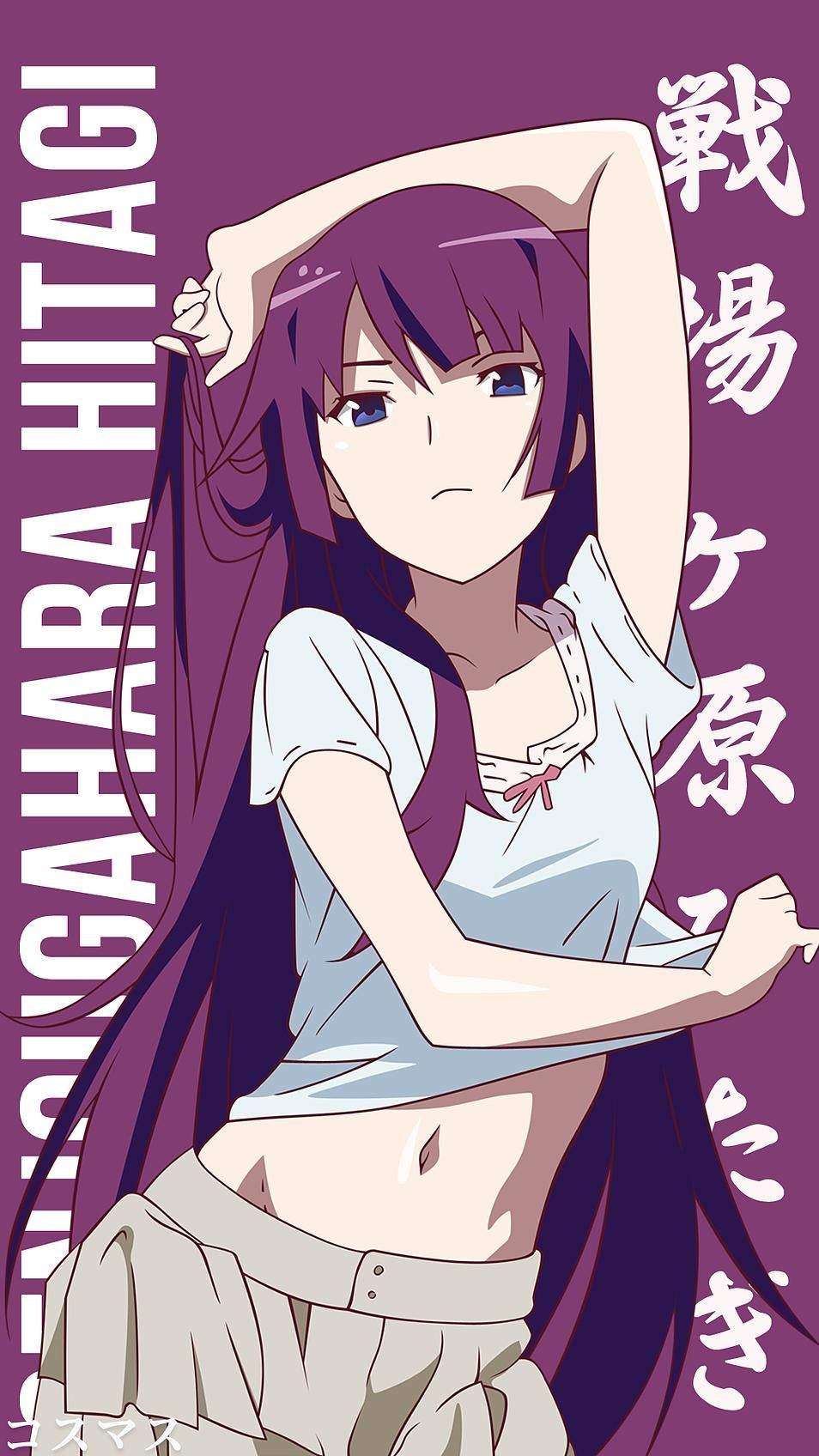 HOT Senjougahara Hitagi. Personajes de anime, Dibujos anime manga, Dibujos de anime