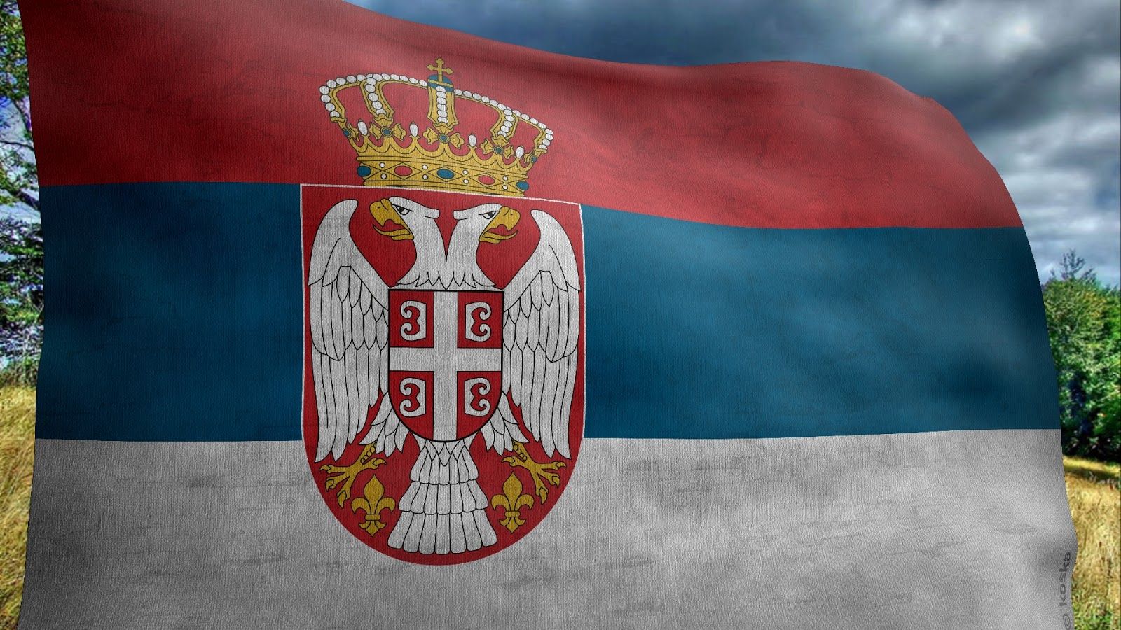 Национальный флаг сербии