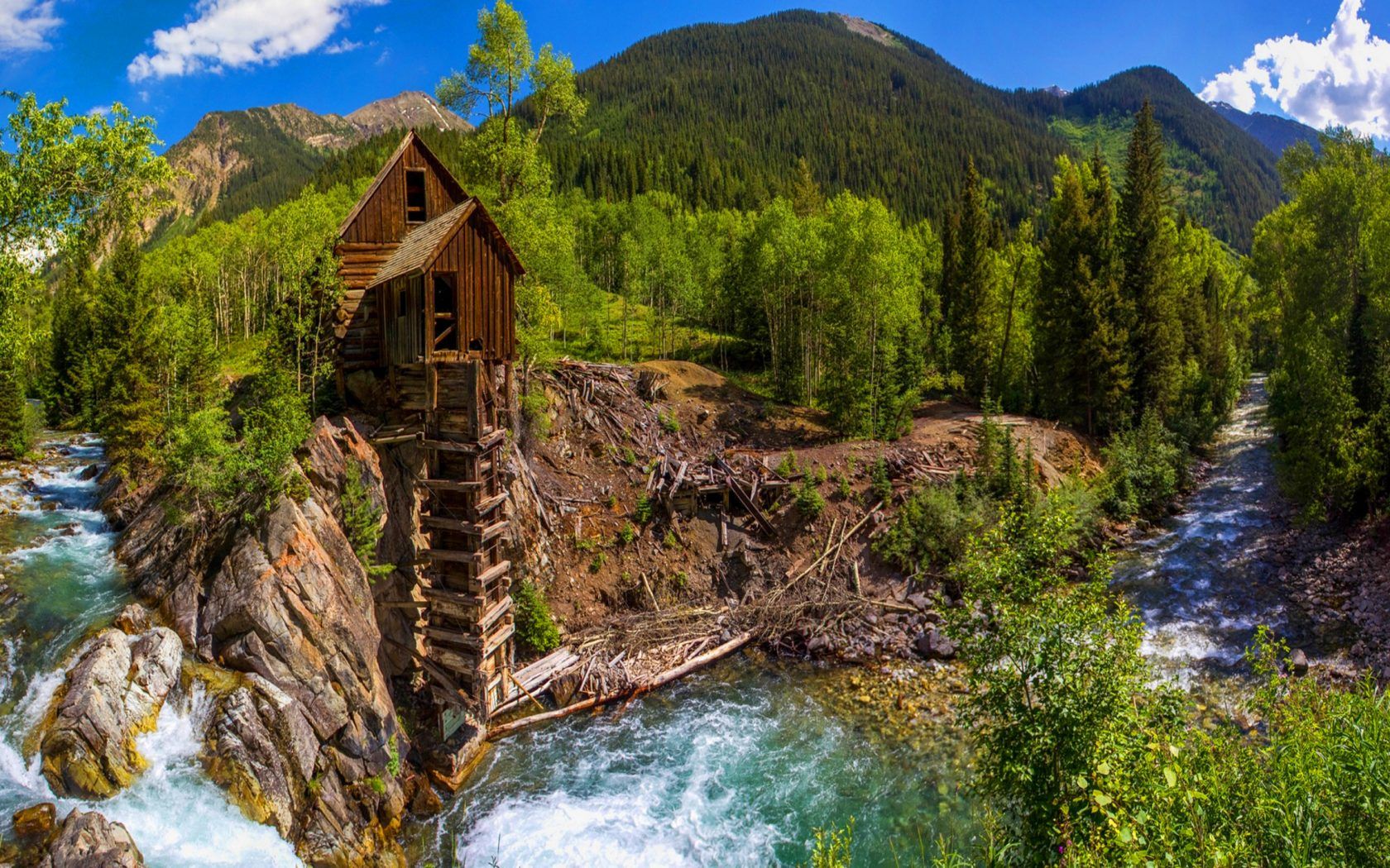 Crystal Mill White River National Forest Colorado Usa Summer Wallpaper HD 2560x1440, Wallpaper13.com