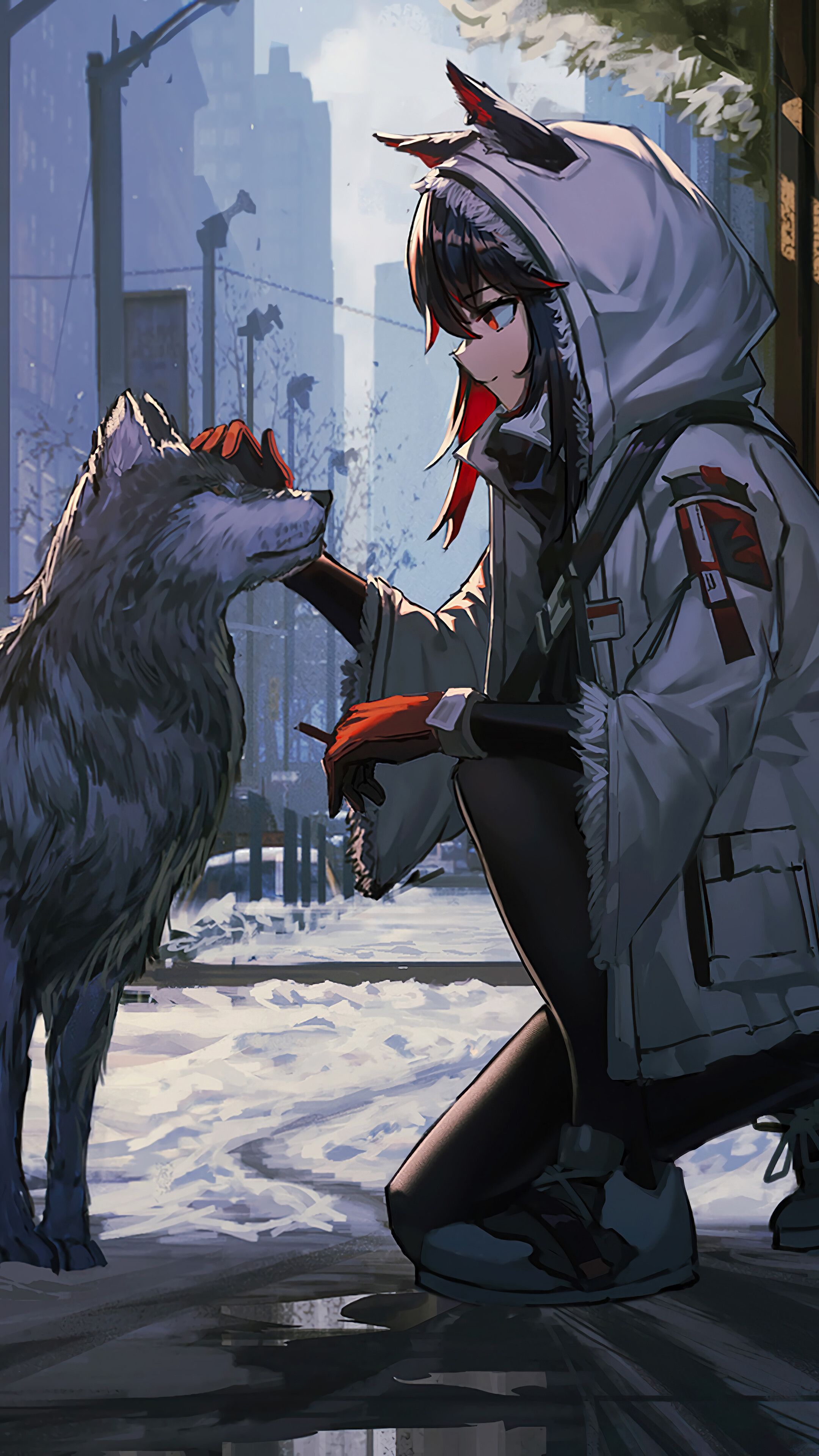 Wolf Wolf  Anime Pet Wolf  610x898 PNG Download  PNGkit