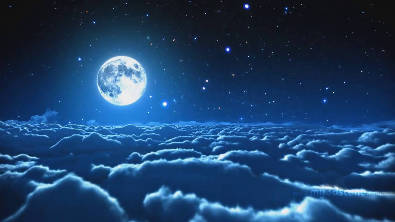 Aesthetic Blue Moon Background HD Wallpaper