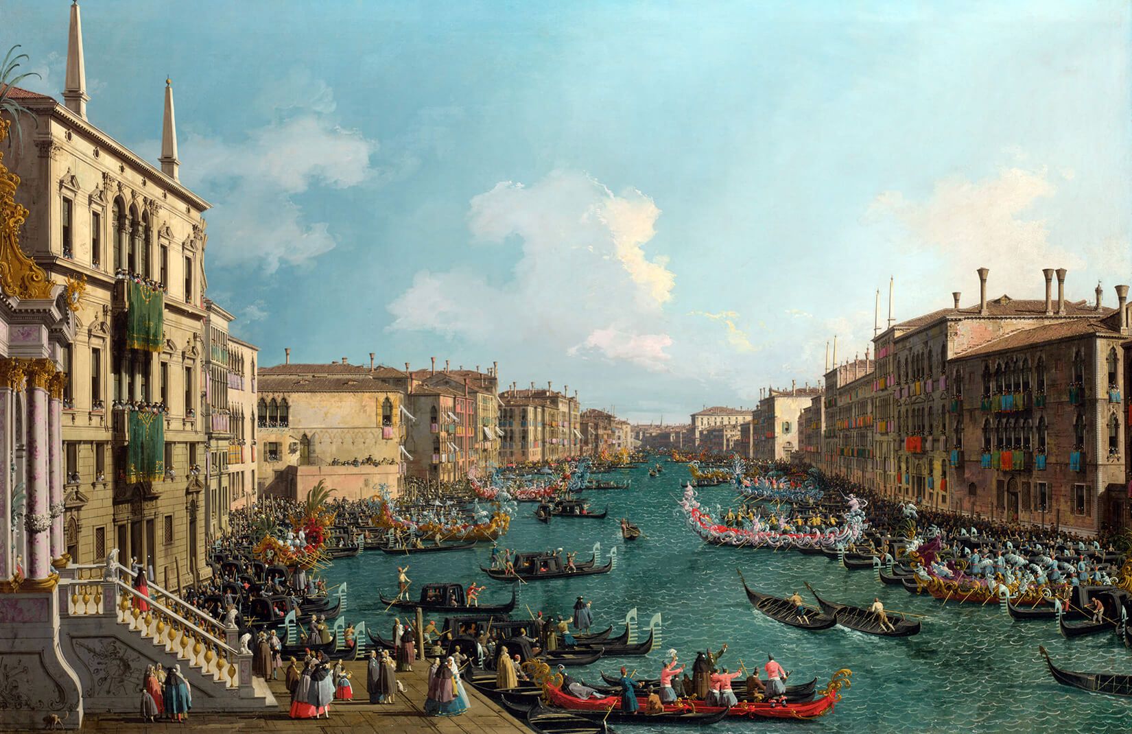A Regatta On The Grand Canal by Canaletto Wallpaper Mural