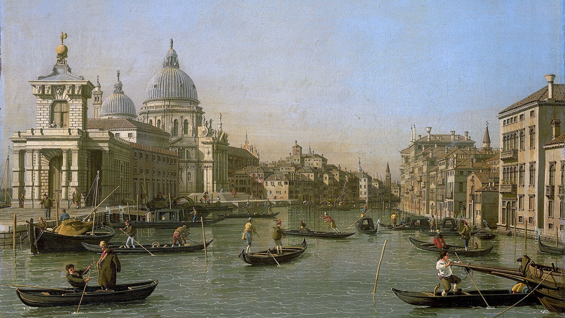 Picture Canaletto, Entrance to the Grand Canal near the 1920x1080